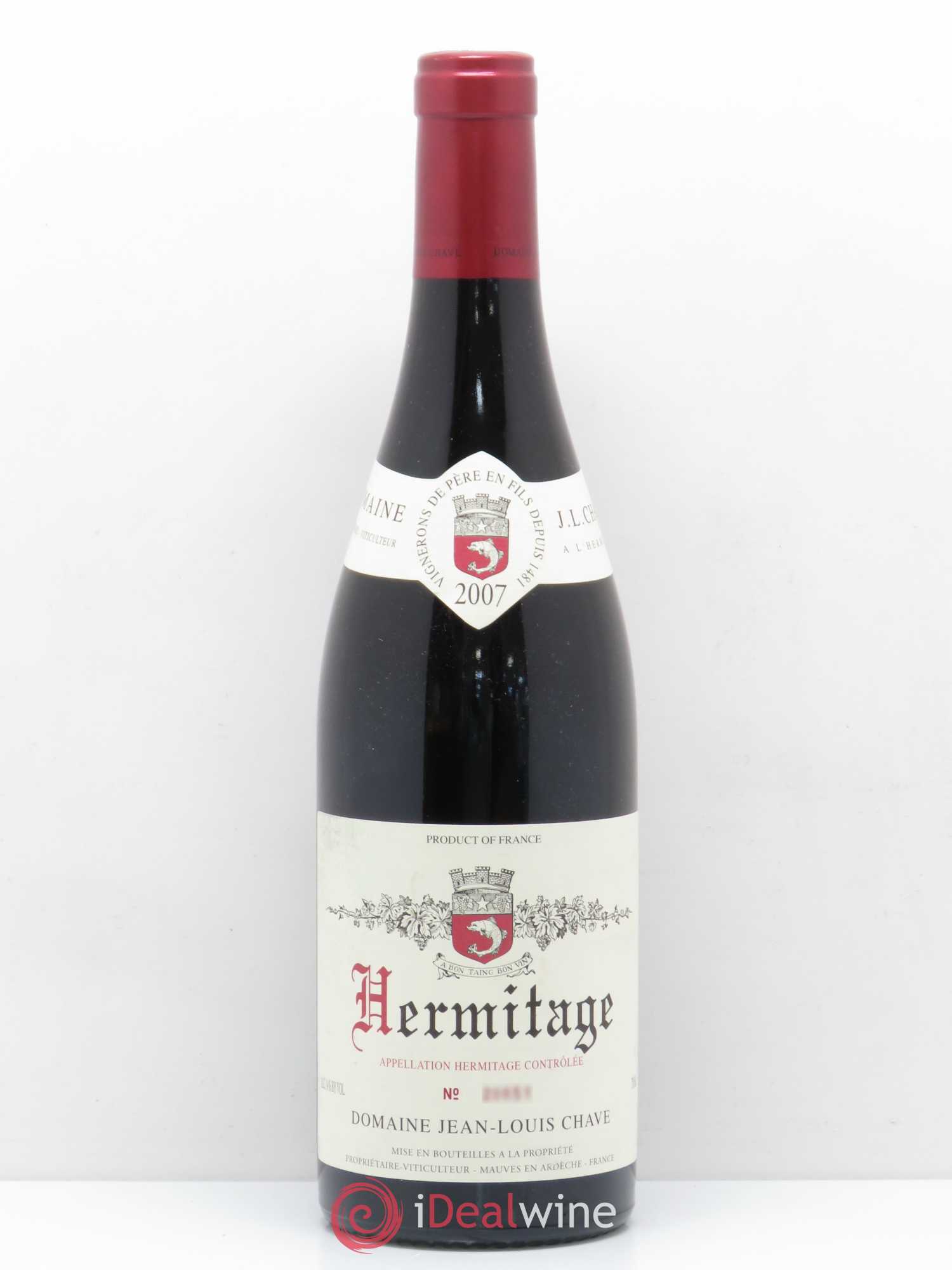 Hermitage Jean-Louis Chave 2007 - Lot de 1 bouteille - 0