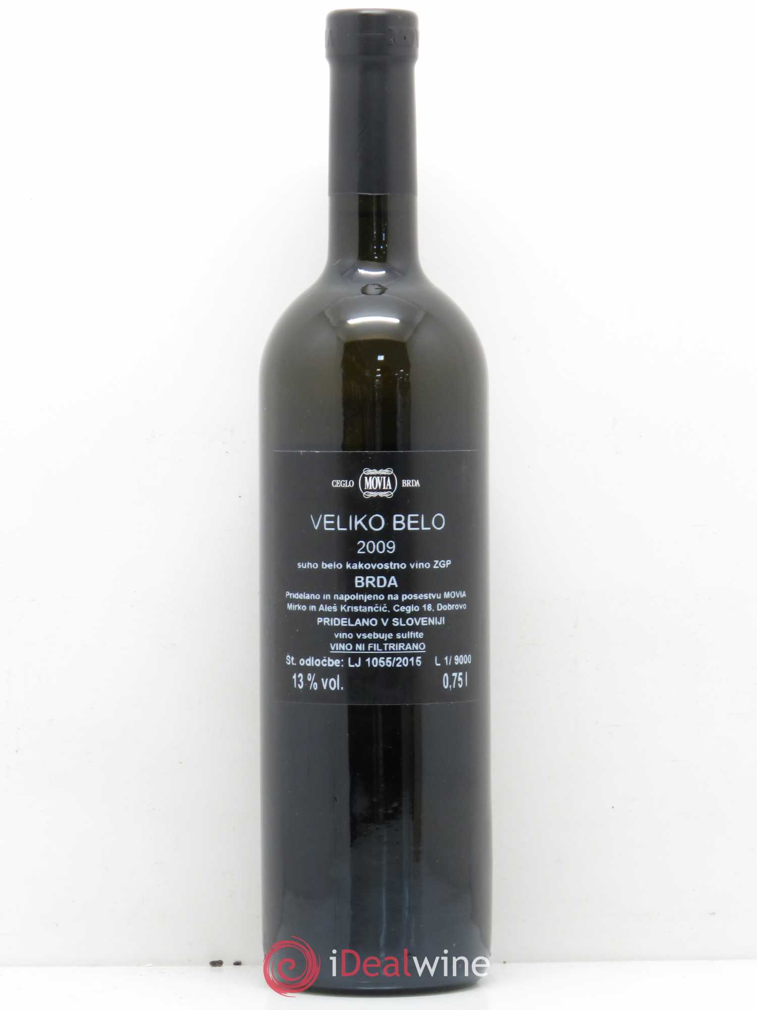 Vins Etrangers Movia Veliko Belo Primorska Slovenia 2009 - Posten von 1 Flasche - 1