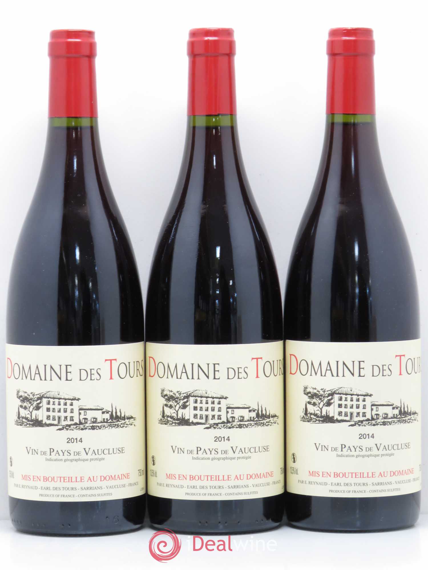 Vaucluse (Vin de Pays de Vaucluse) Domaine des Tours Emmanuel Reynaud 2014 - Lot de 3 bouteilles - 0