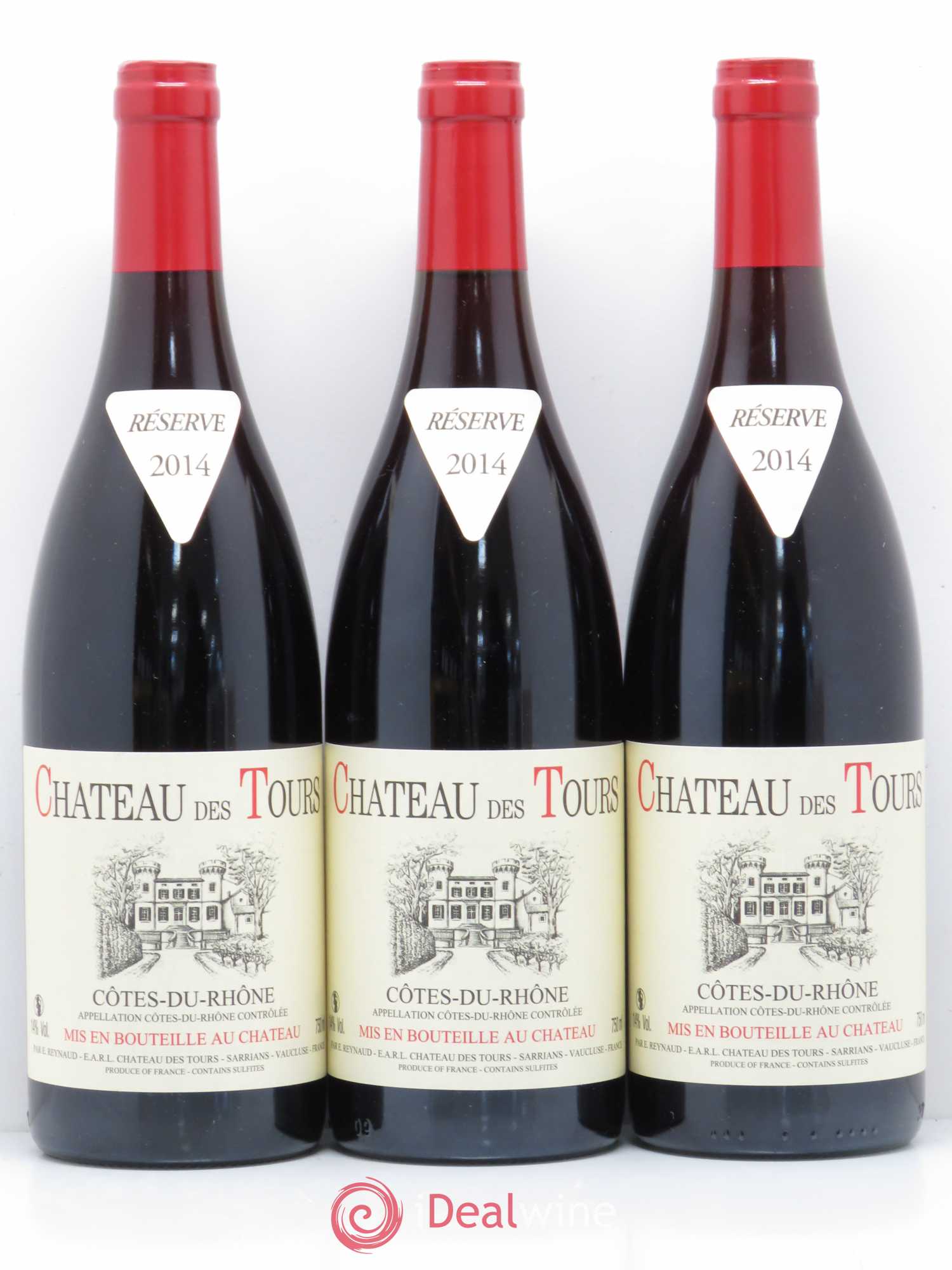 Côtes-du-Rhône Château des Tours Emmanuel Reynaud 2014 - Lot de 3 bouteilles - 0