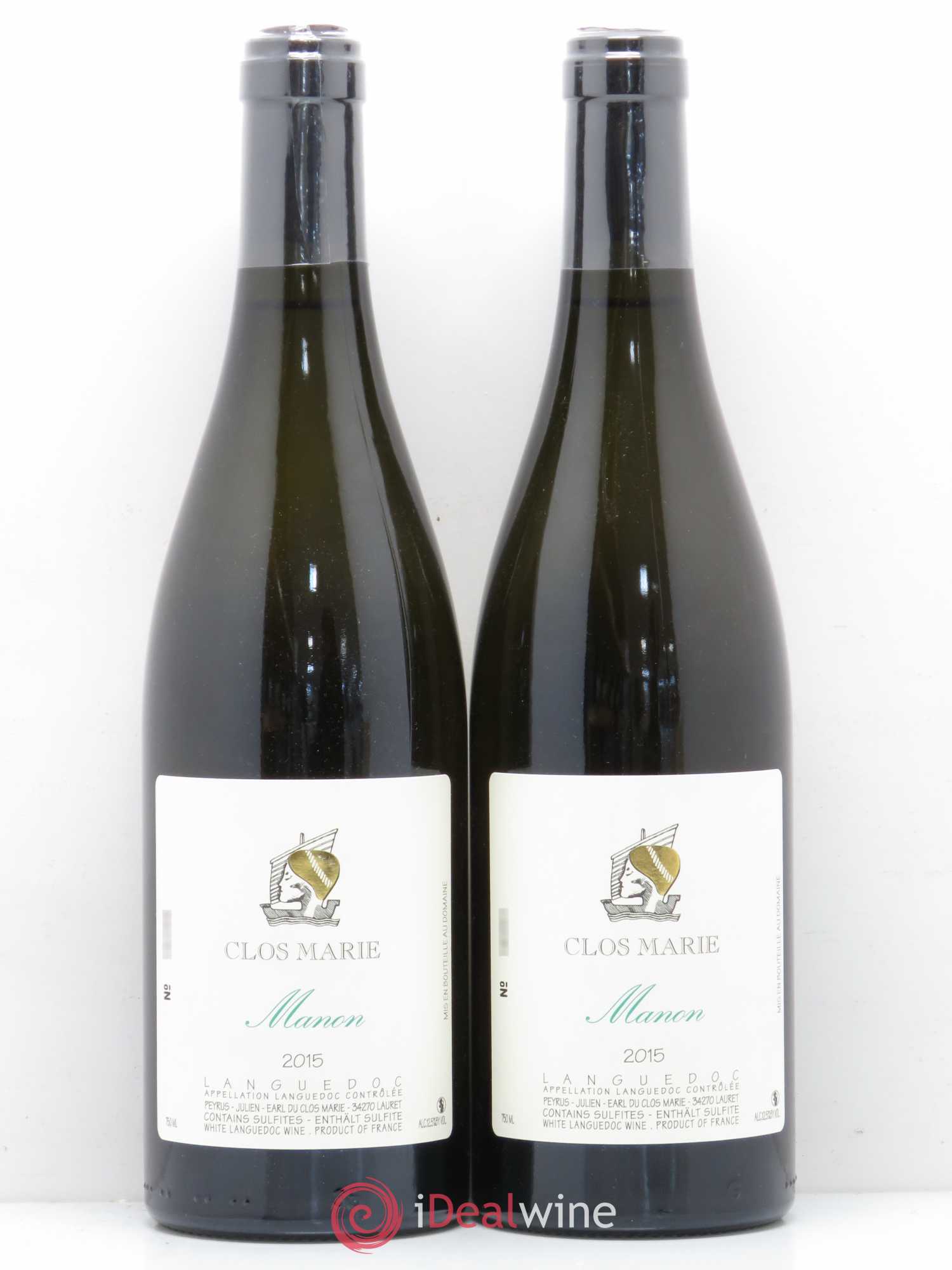 Languedoc Clos Marie Manon Christophe Peyrus et Françoise Julien 2015 - Lot de 2 bouteilles - 0