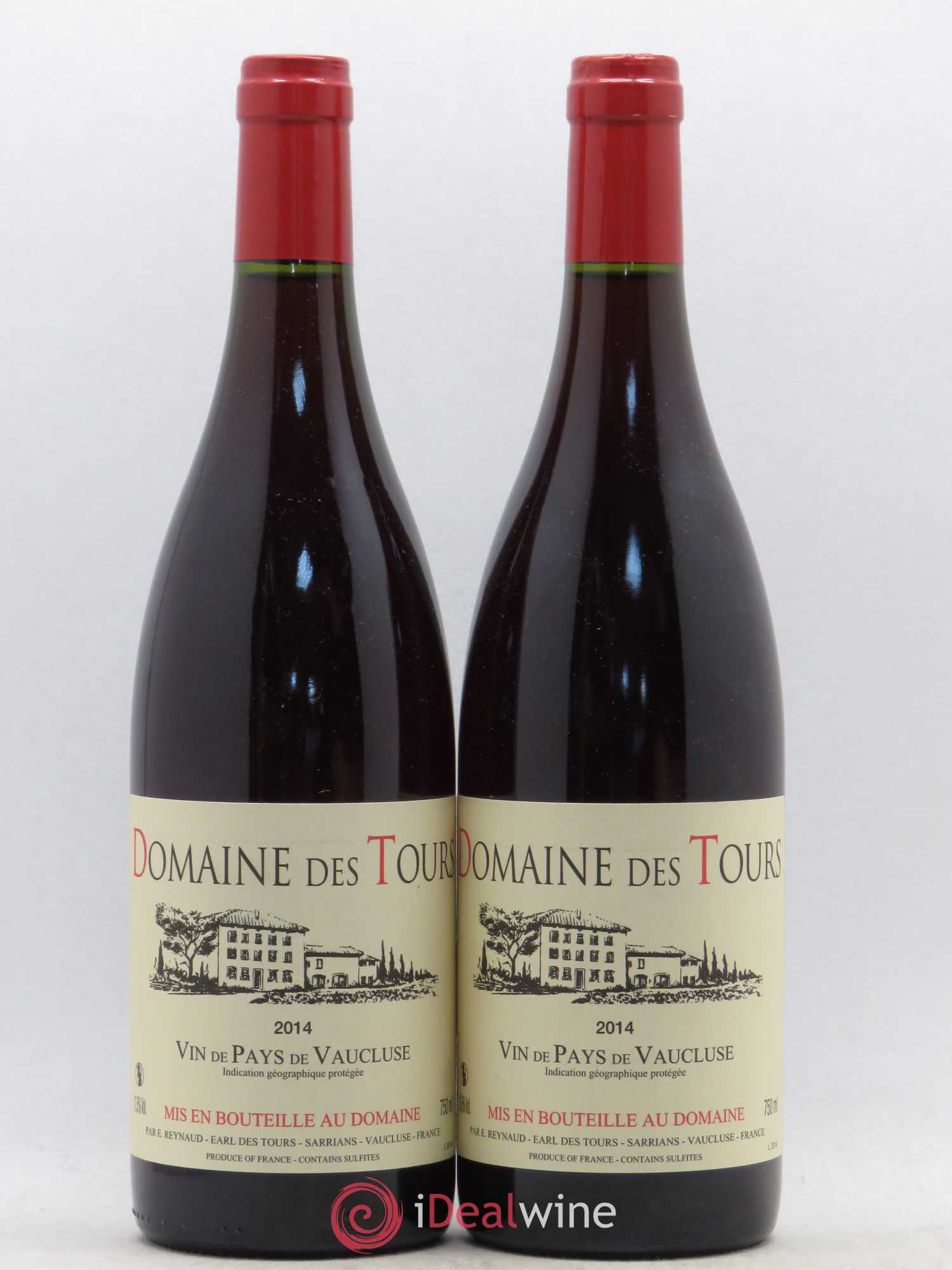 Vaucluse (Vin de Pays de Vaucluse) Domaine des Tours Emmanuel Reynaud 2014 - Lot de 2 bouteilles - 0