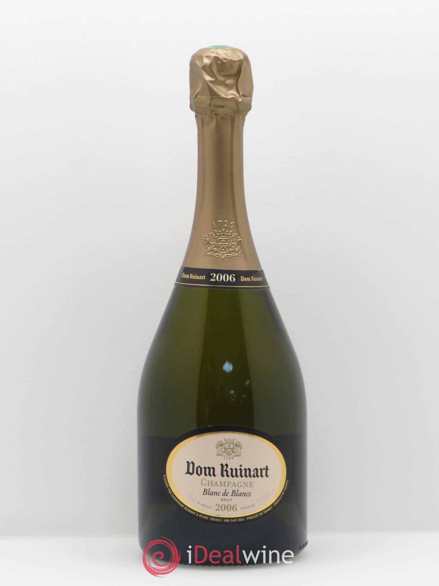 Dom Ruinart Brut Ruinart Blanc de blancs 2006 - Lot de 1 bouteille - 0