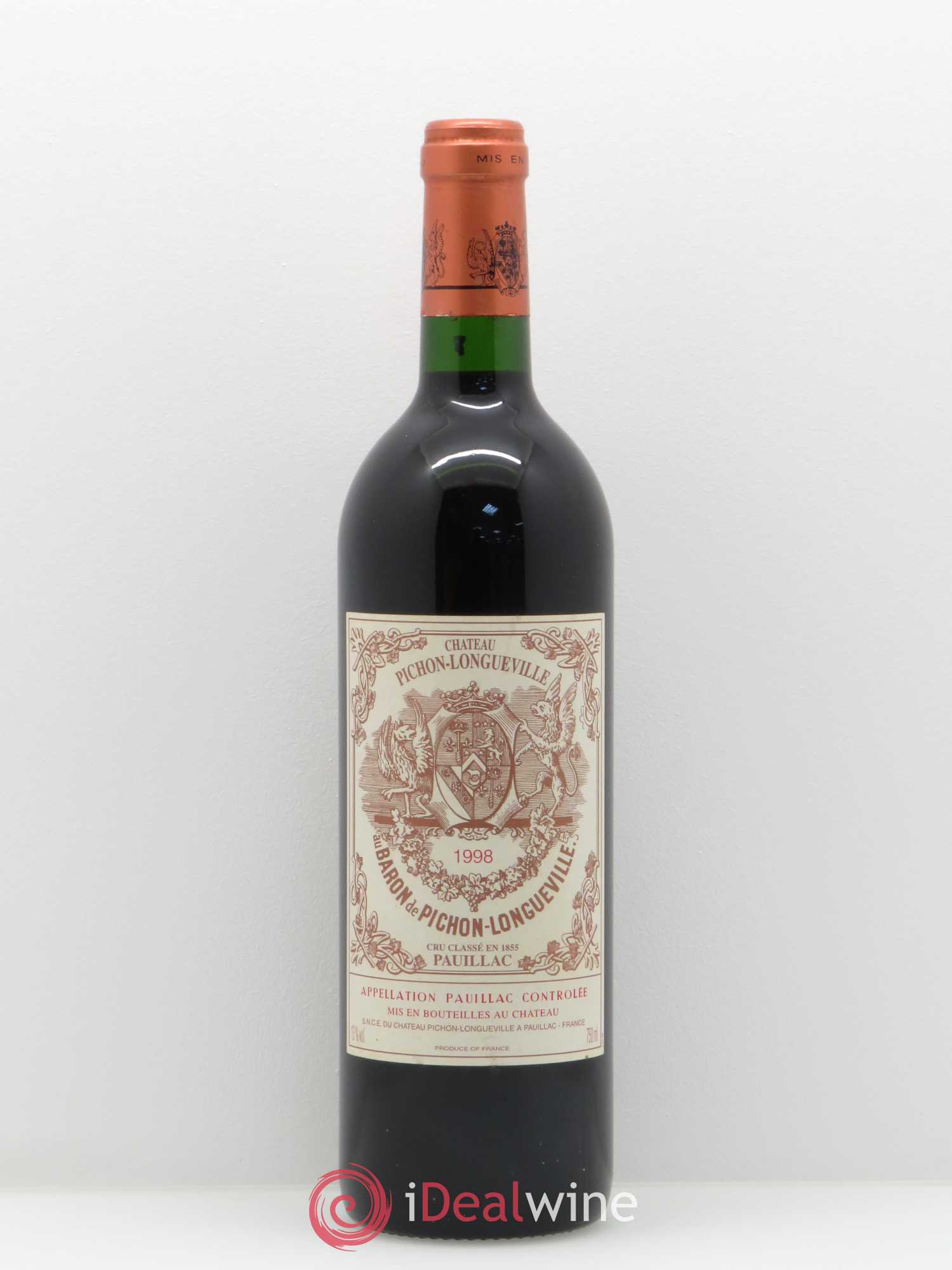Pichon Longueville Baron 2ème Grand Cru Classé 1998 - Lot de 1 bouteille - 0