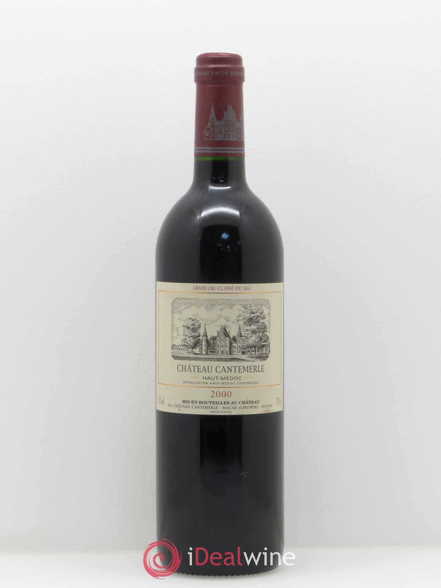 Château Cantemerle 5ème Grand Cru Classé 2000 - Lot de 1 bouteille - 0