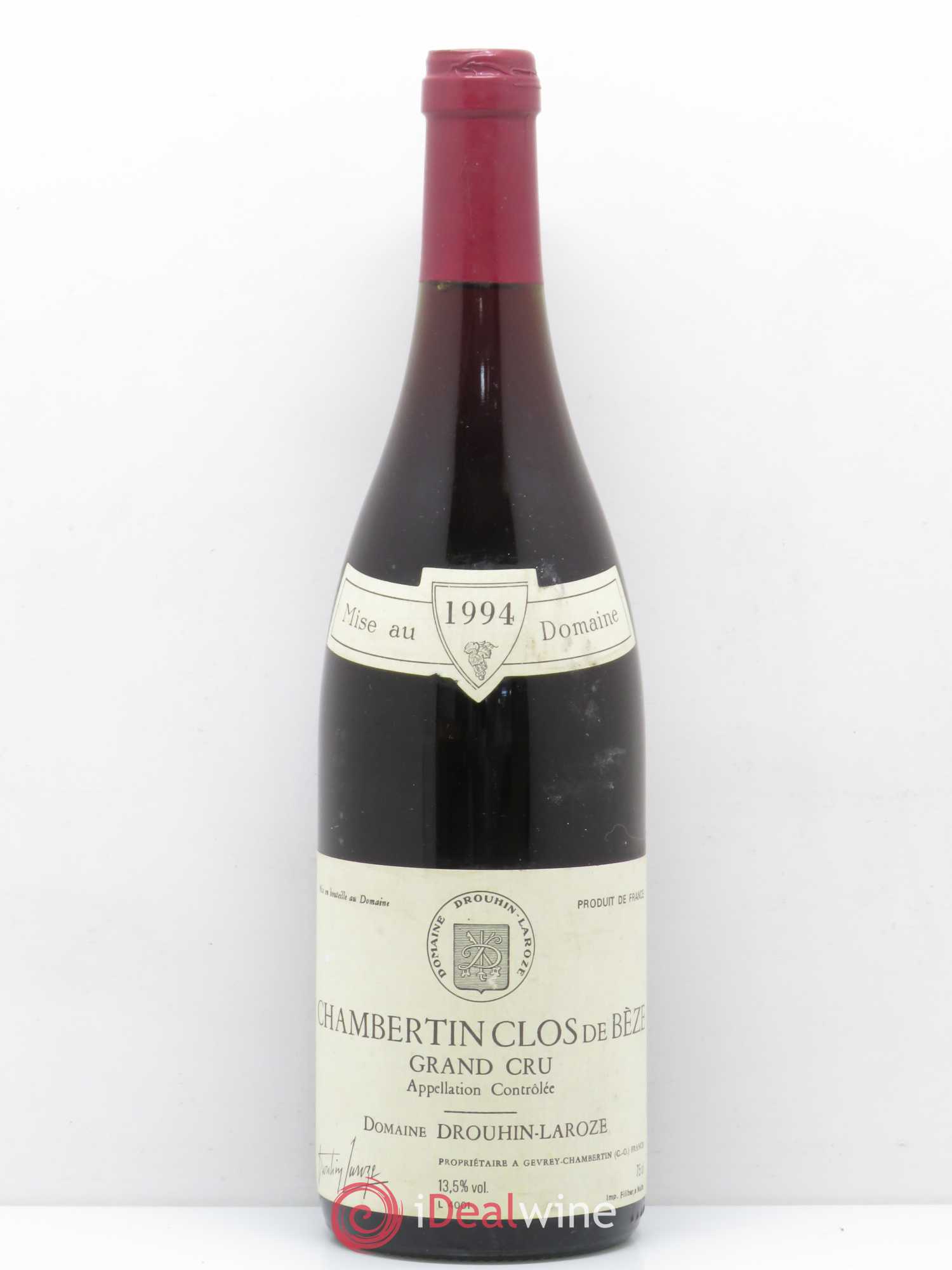Chambertin Clos de Bèze Grand Cru Domaine Drouhin-Laroze 1994 - Lot de 1 bouteille - 0