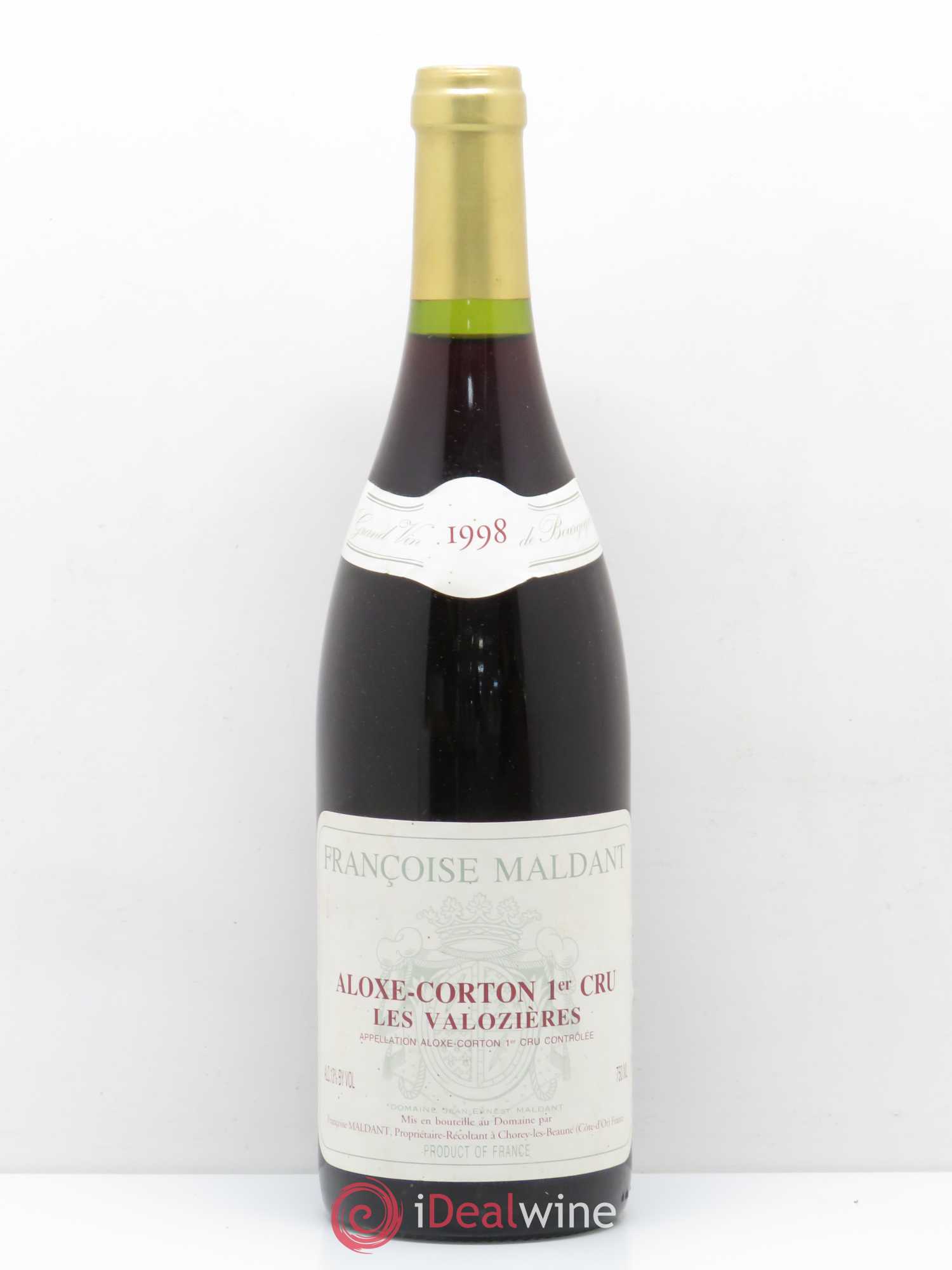 Aloxe-Corton 1er Cru Les Valozieres Domaine Françoise Maldant 1998 - Posten von 1 Flasche - 0