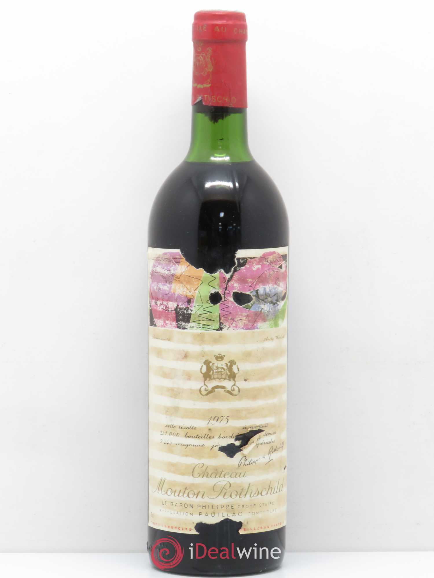 Château Mouton Rothschild 1er Grand Cru Classé 1975 - Lot de 1 bouteille - 0