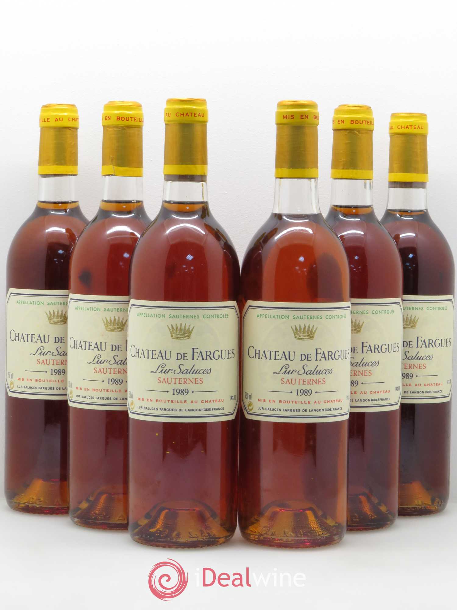 Château de Fargues 1989 - Lotto di 6 bottiglie - 0