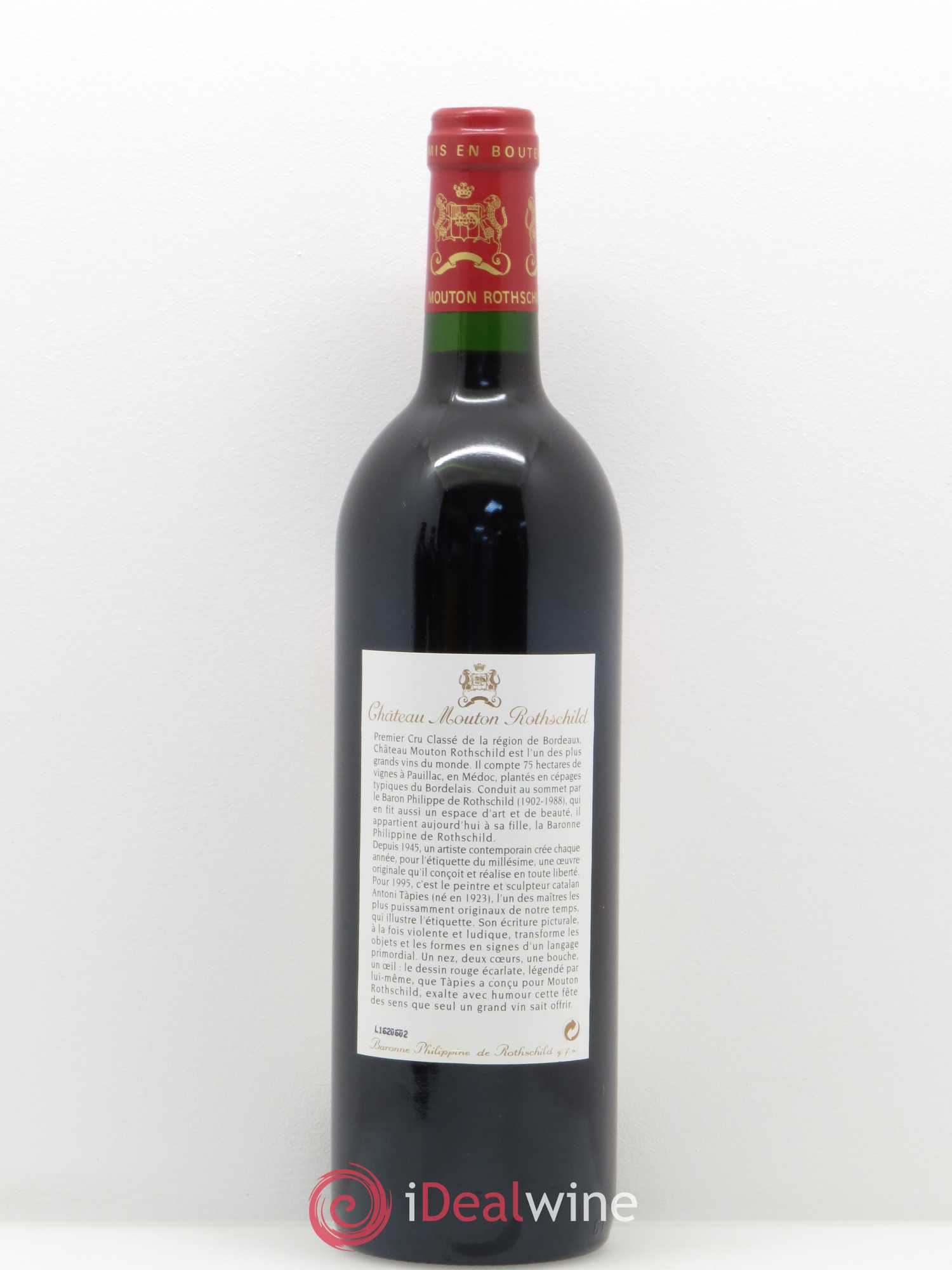 Caisse Duclot (2 Lafite Rothschild,2 Latour, 2 Mouton Rothschild,2 Margaux, 2 Cheval Blanc,2 Petrus) 1995 - Posten von 1 Flasche - 6