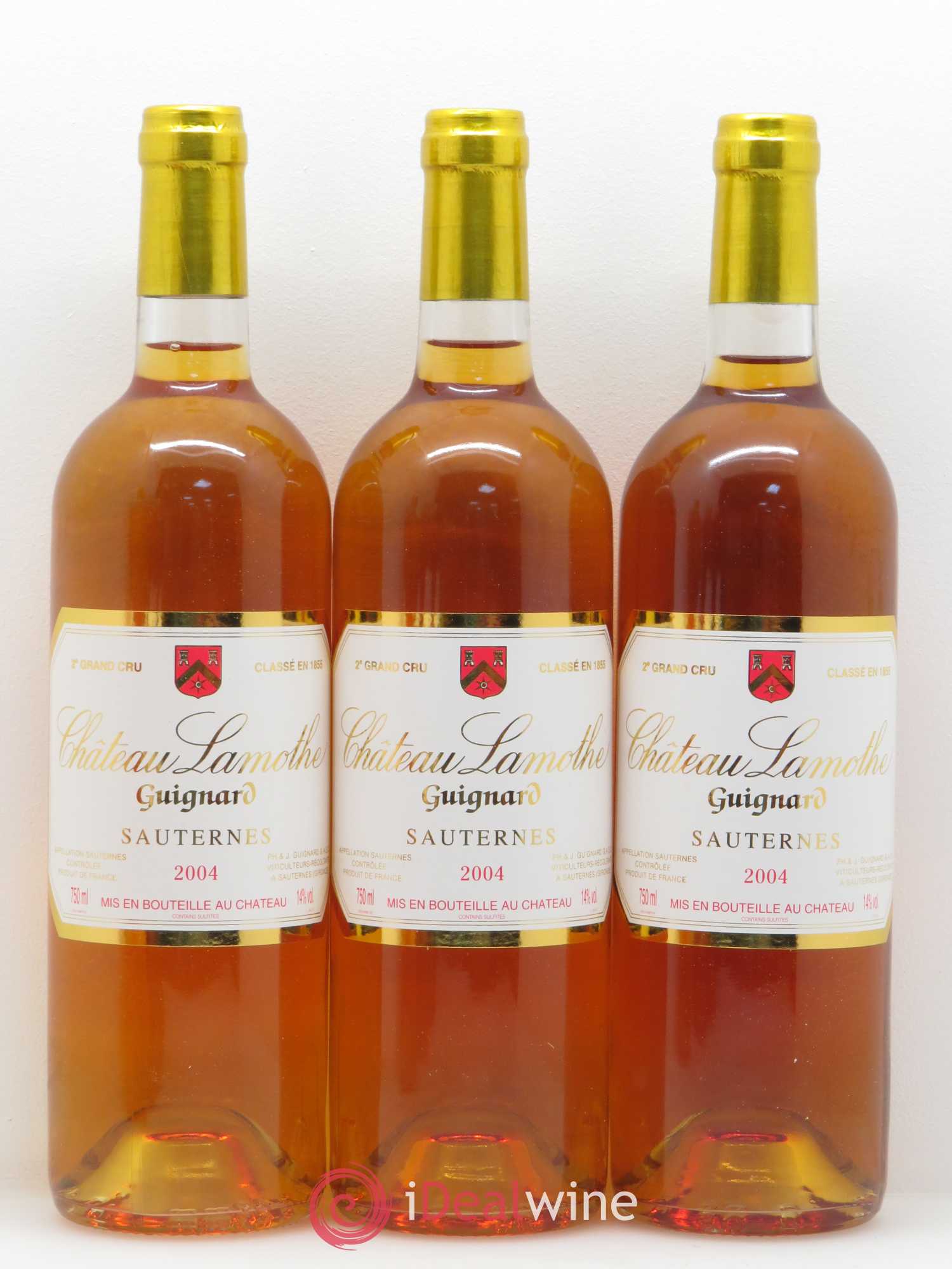 Château Lamothe 2ème Grand Cru Classé guignard 2004 - Lotto di 12 bottiglie - 3
