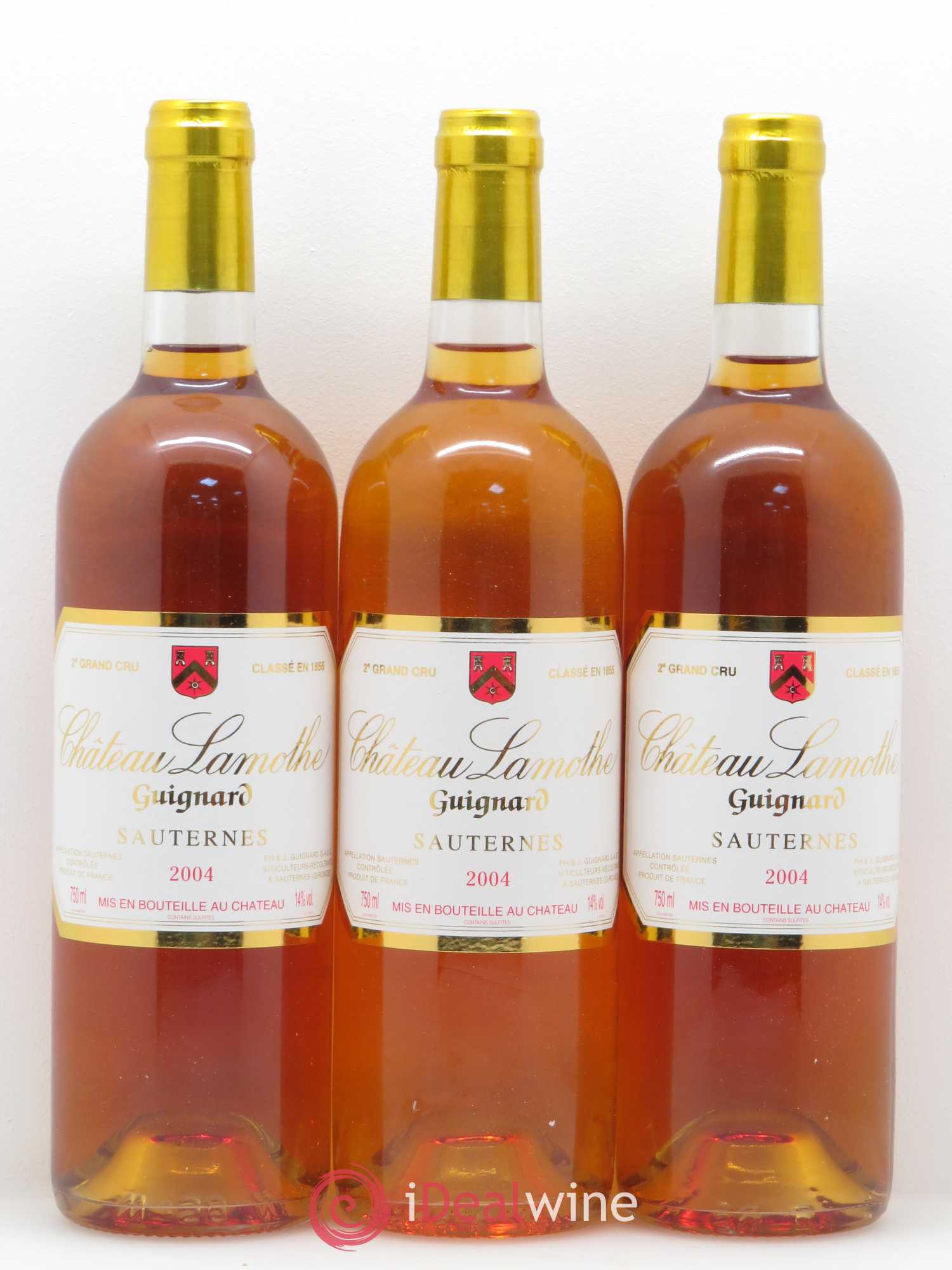 Château Lamothe 2ème Grand Cru Classé guignard 2004 - Lotto di 12 bottiglie - 4
