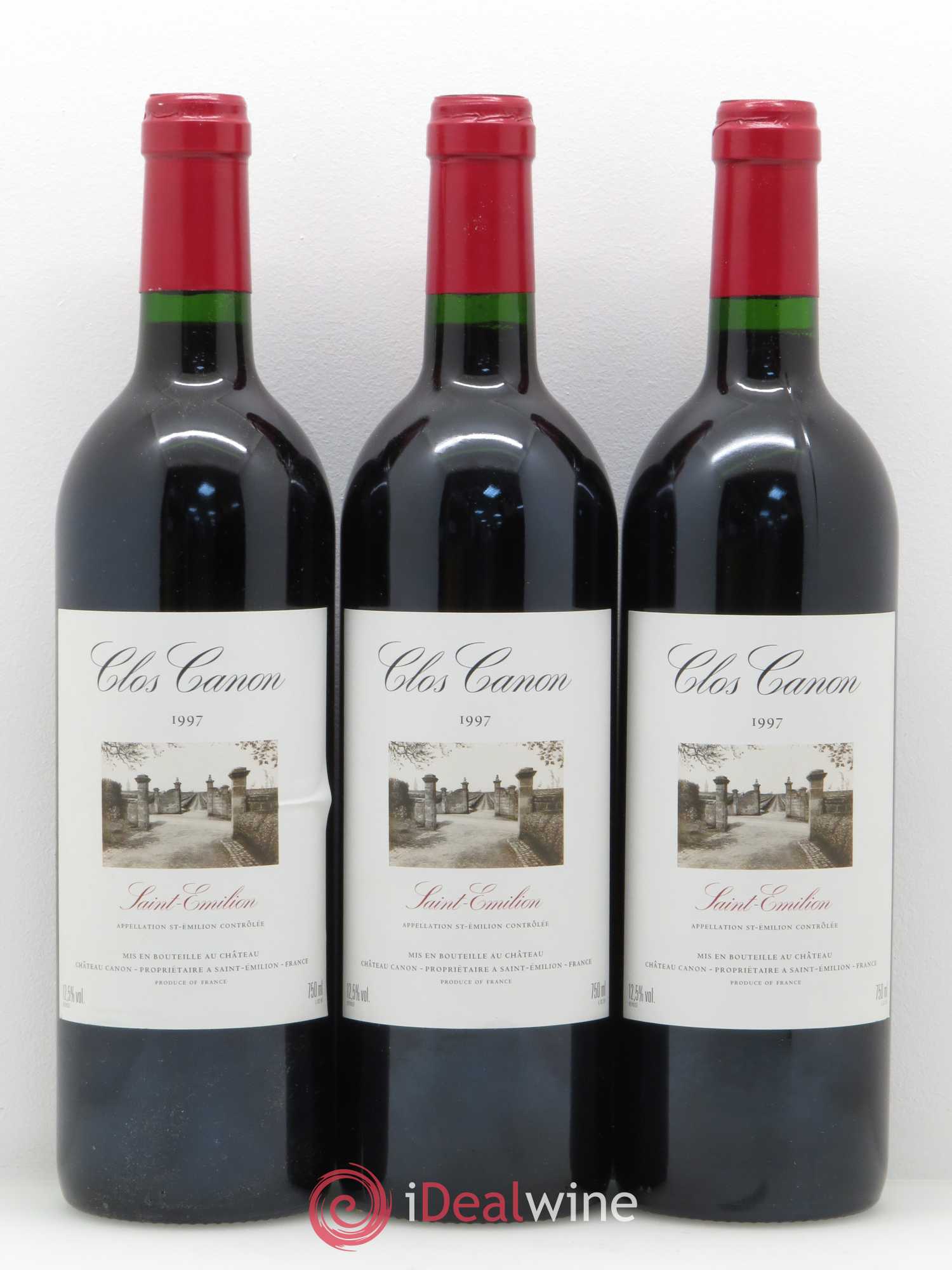 Saint-Émilion Clos Canon de Chateau Canon 1997 - Posten von 12 Flaschen - 1