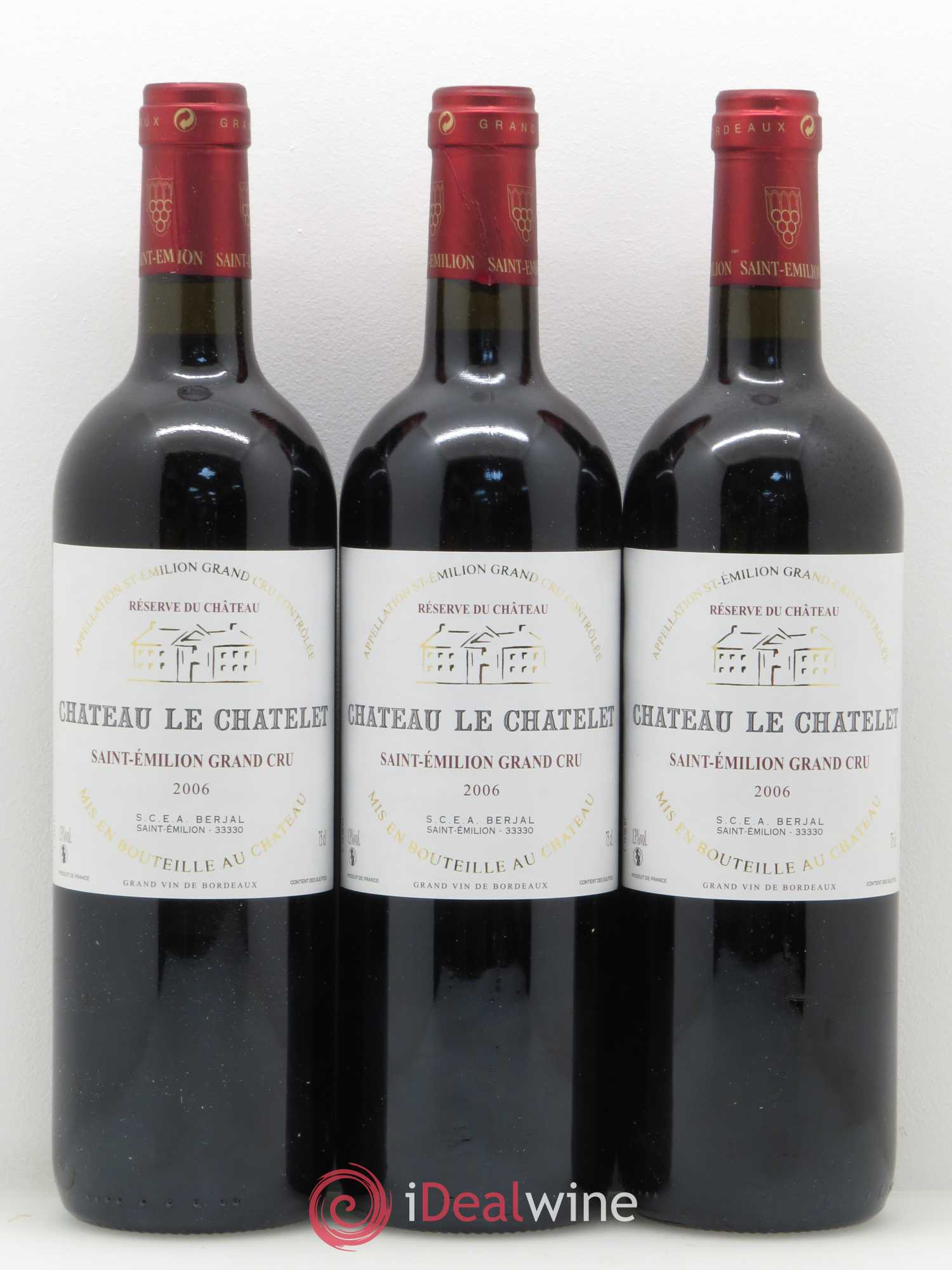 Saint-Émilion château Le Chatelet 2006 - Posten von 12 Flaschen - 1