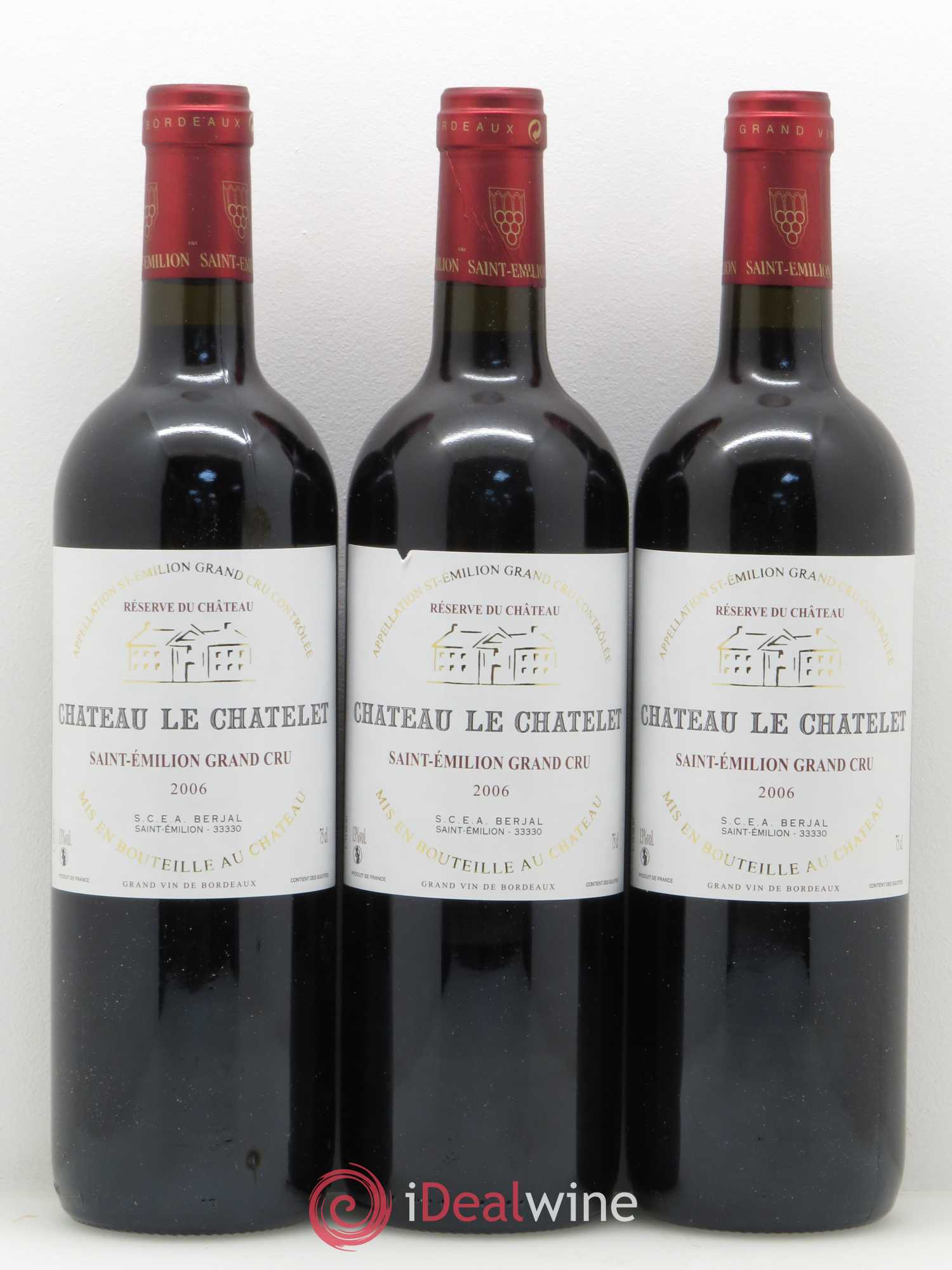 Saint-Émilion château Le Chatelet 2006 - Posten von 12 Flaschen - 2