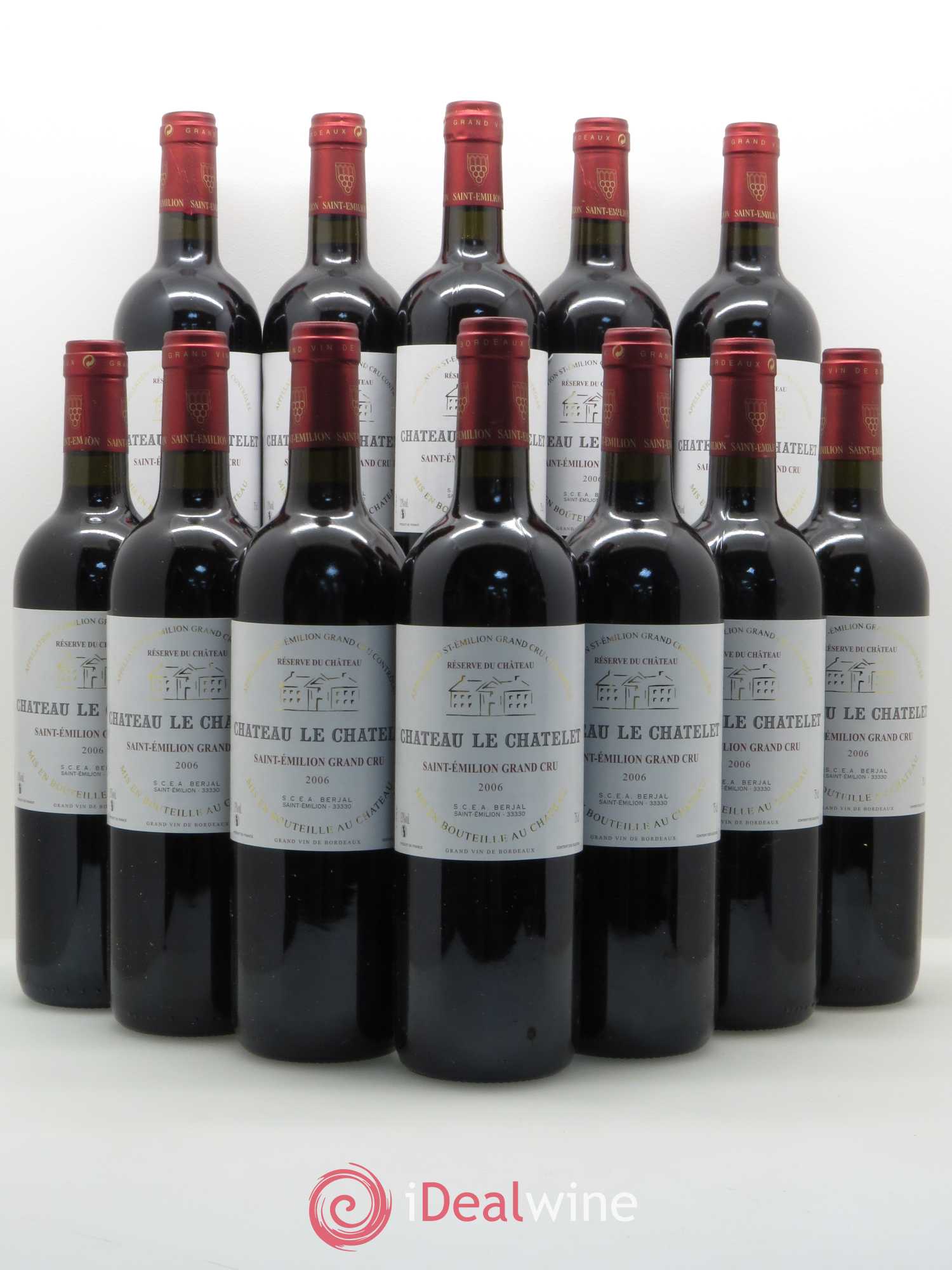Saint-Émilion château Le Chatelet 2006 - Posten von 12 Flaschen - 0