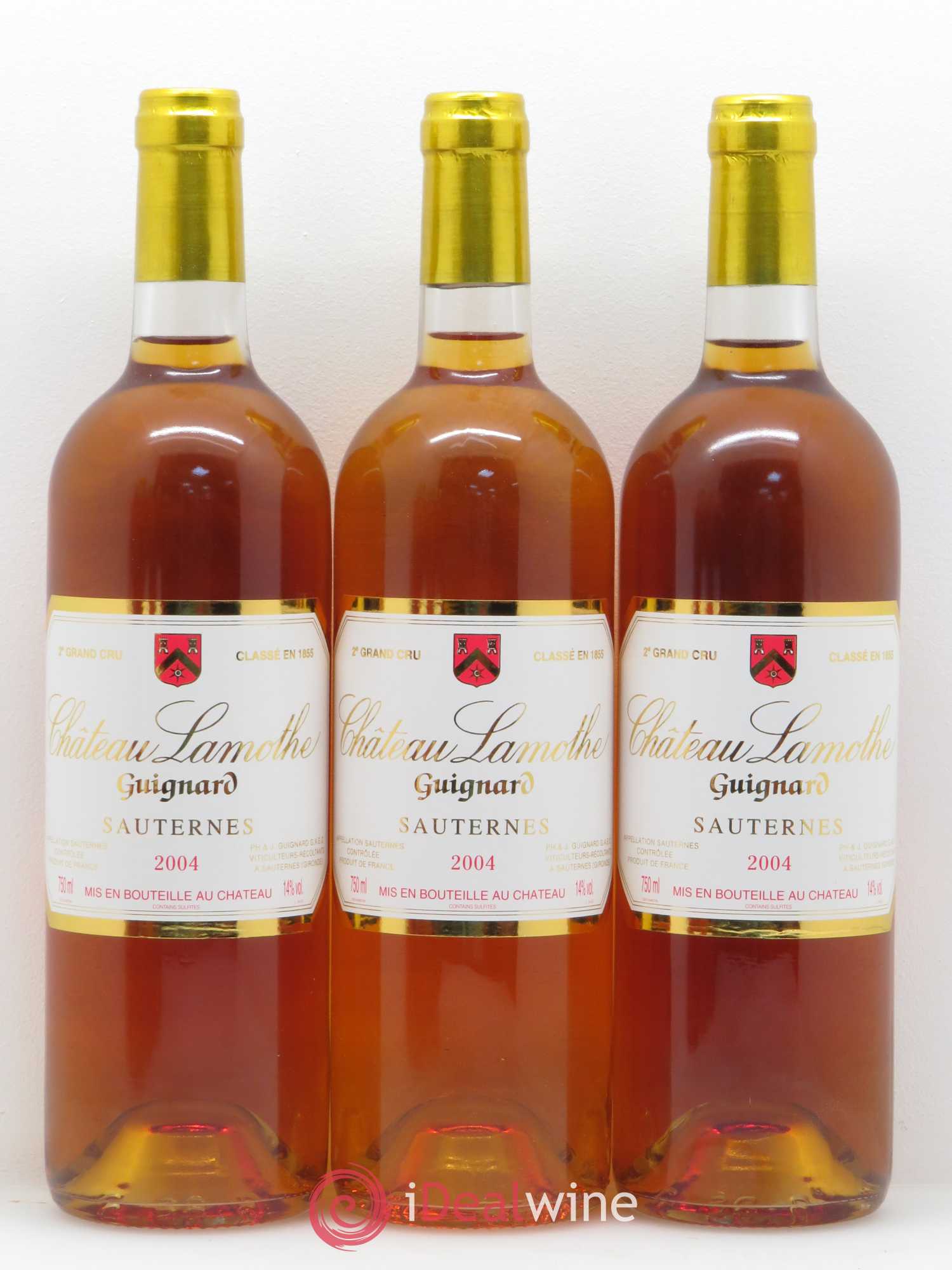 Château Lamothe 2ème Grand Cru Classé guignard 2004 - Lotto di 12 bottiglie - 1