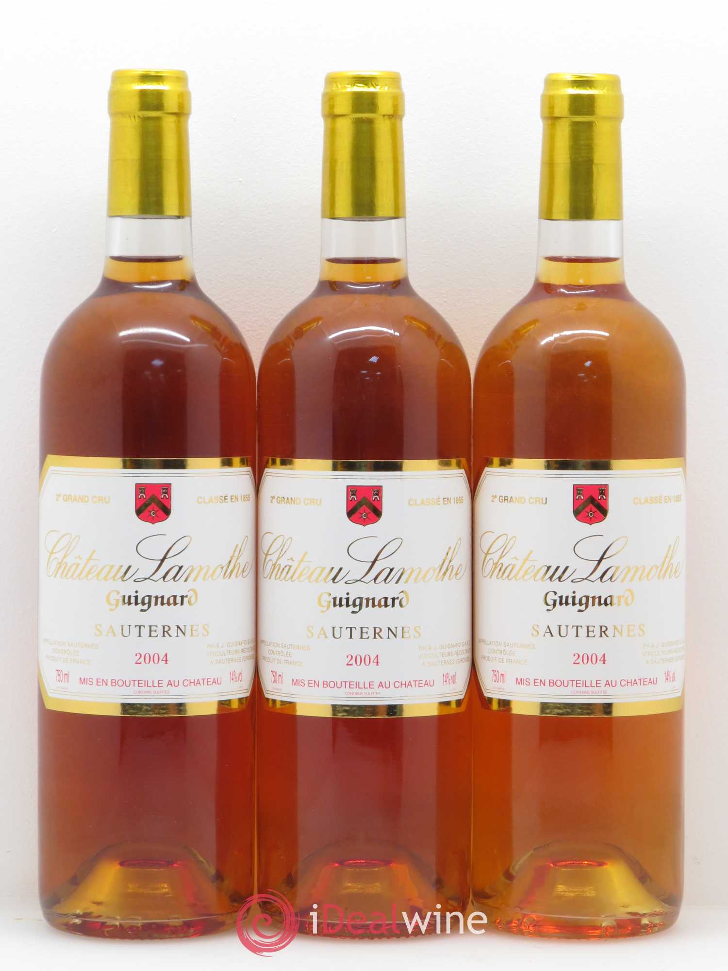 Château Lamothe 2ème Grand Cru Classé guignard 2004 - Lotto di 12 bottiglie - 3