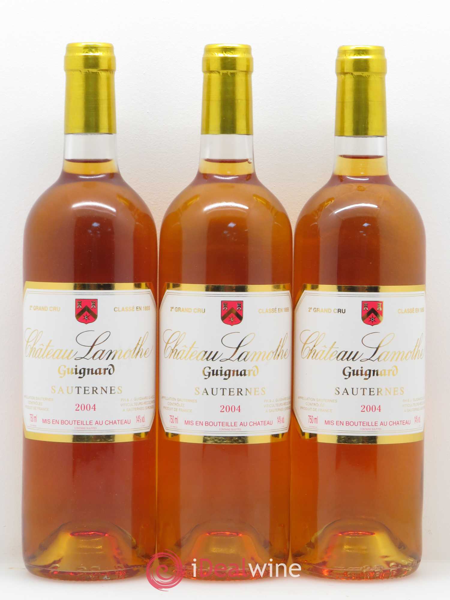 Château Lamothe 2ème Grand Cru Classé guignard 2004 - Lotto di 12 bottiglie - 4