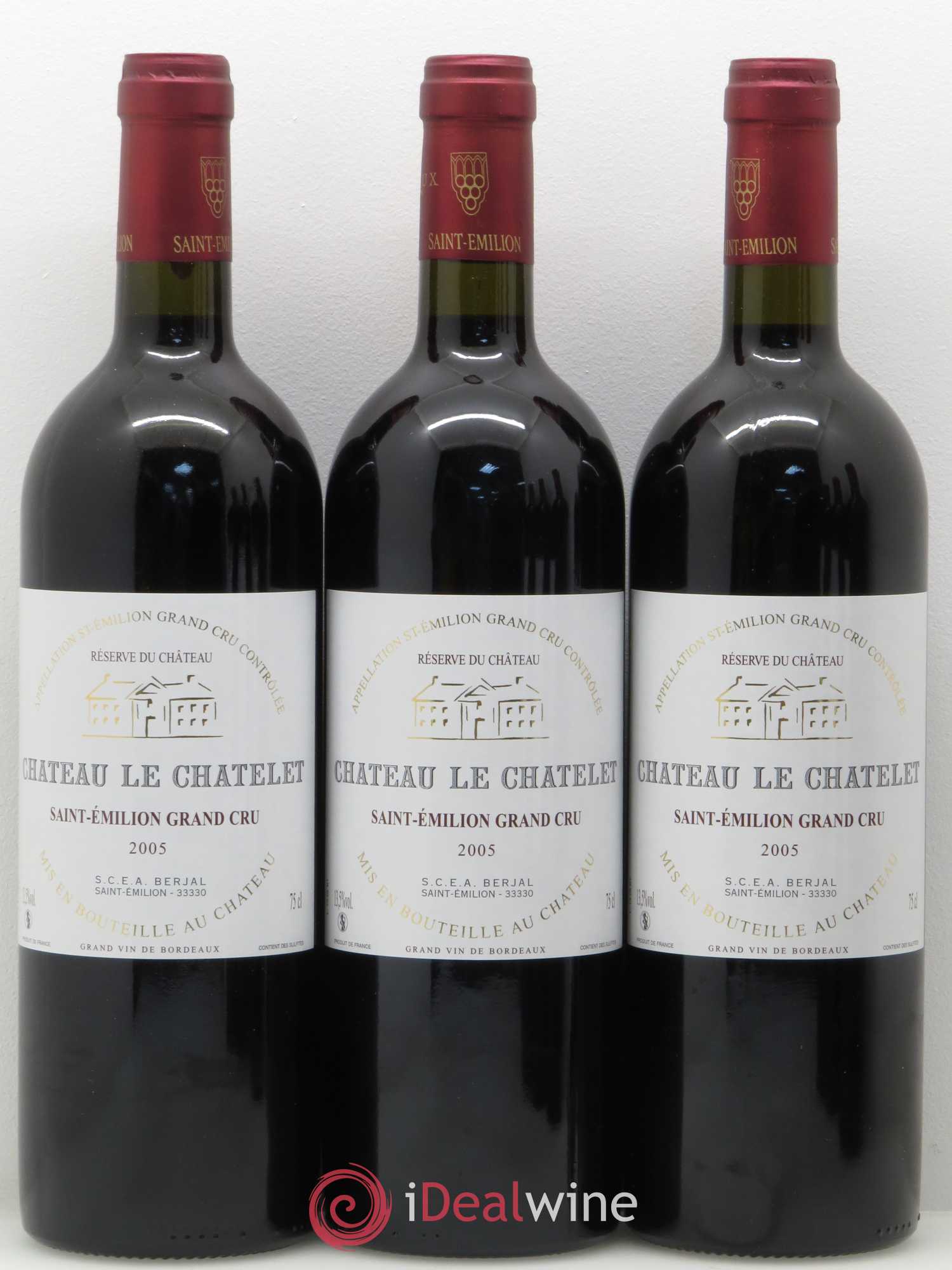 Saint-Émilion château Le Chatelet 2005 - Posten von 12 Flaschen - 2