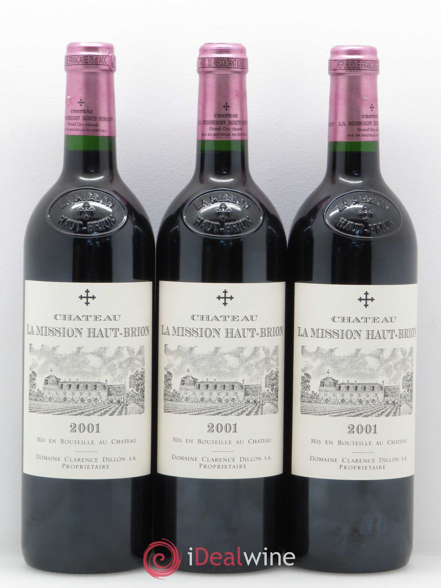 Château la Mission Haut-Brion Cru Classé de Graves 2001 - Lot de 6 bouteilles - 1