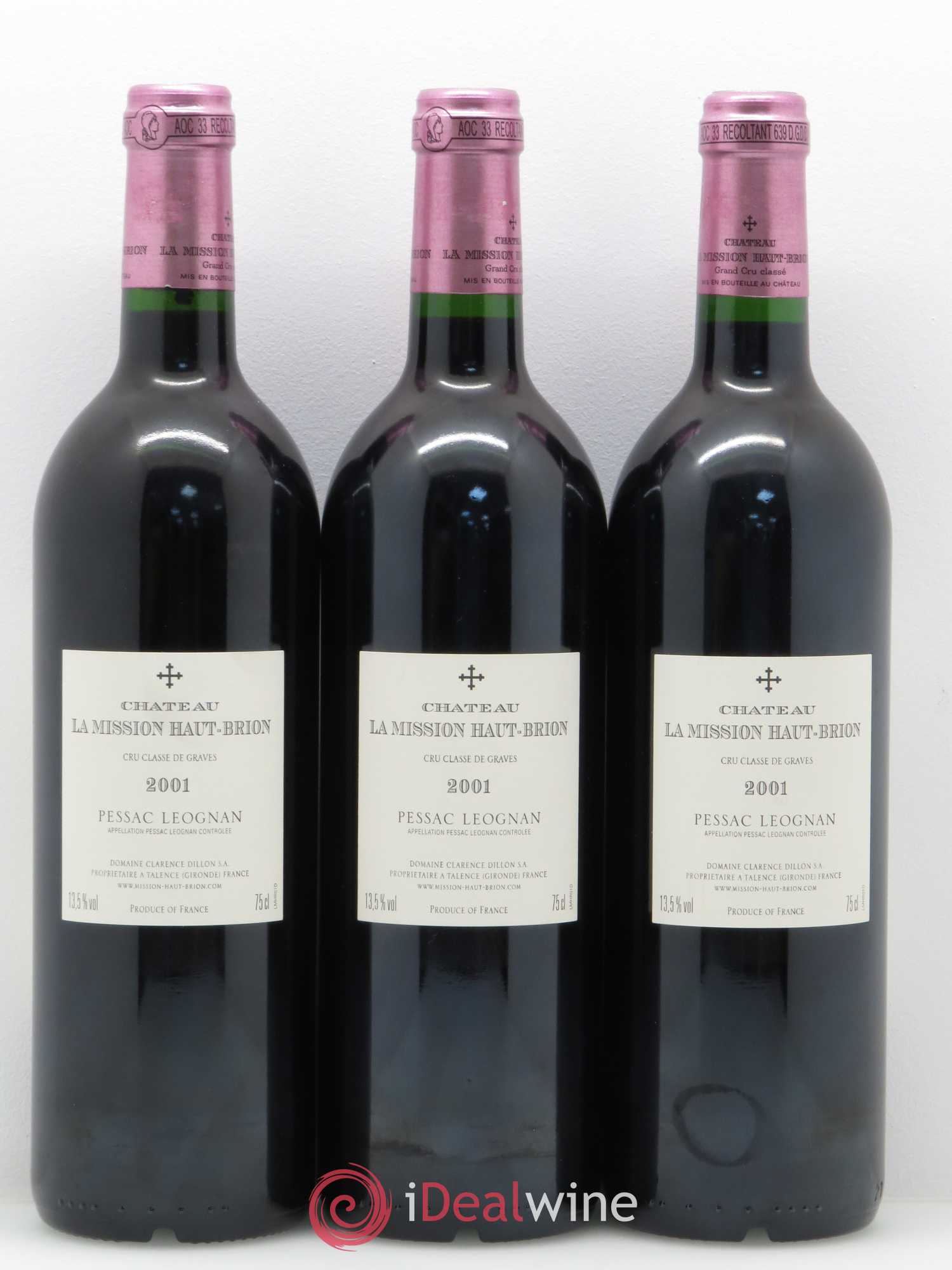 Château la Mission Haut-Brion Cru Classé de Graves 2001 - Lot de 6 bouteilles - 4