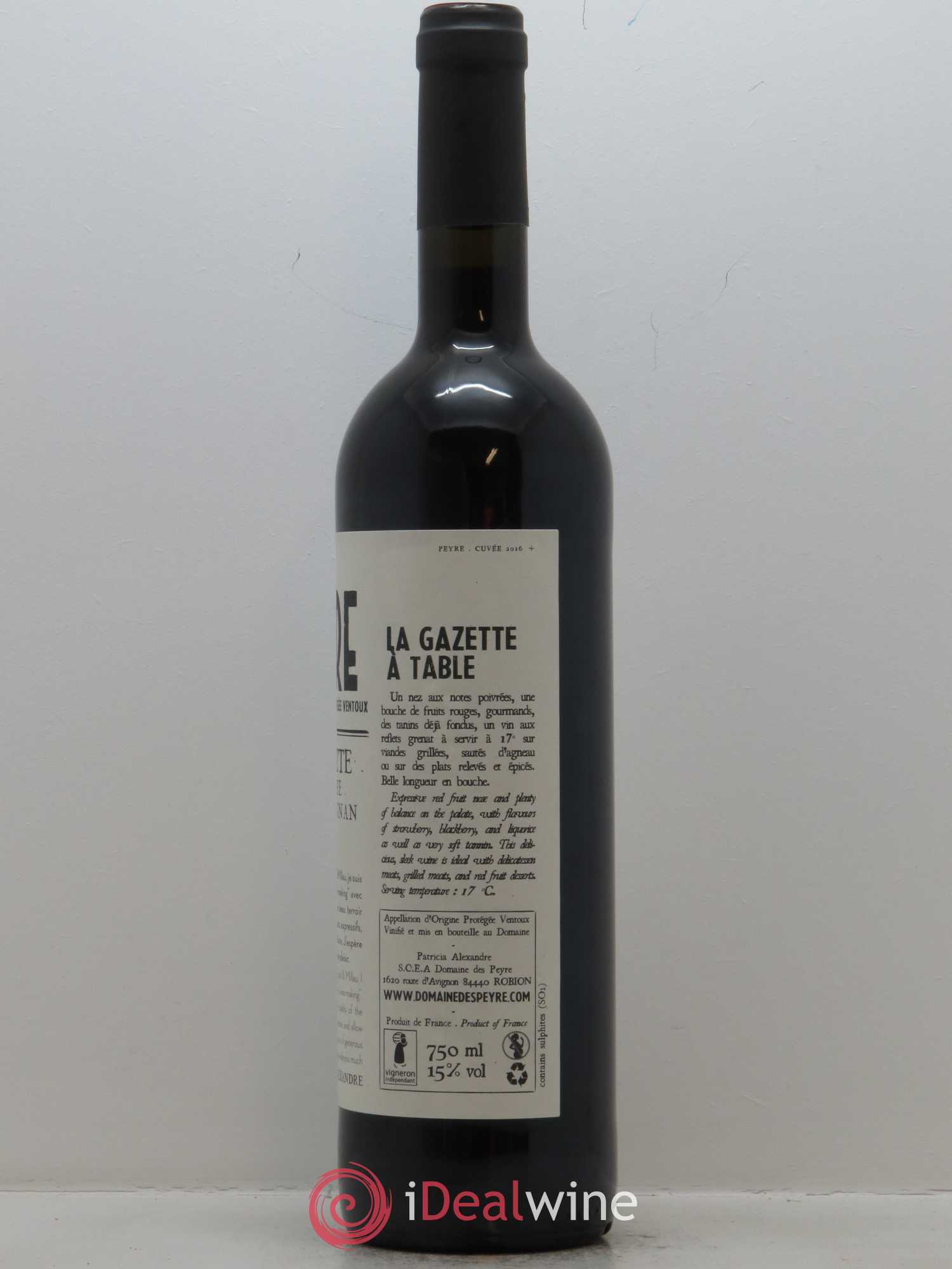 Ventoux (Côtes du Ventoux) La Gazette Domaine des Peyre 2016 - Lotto di 1 bottiglia - 1