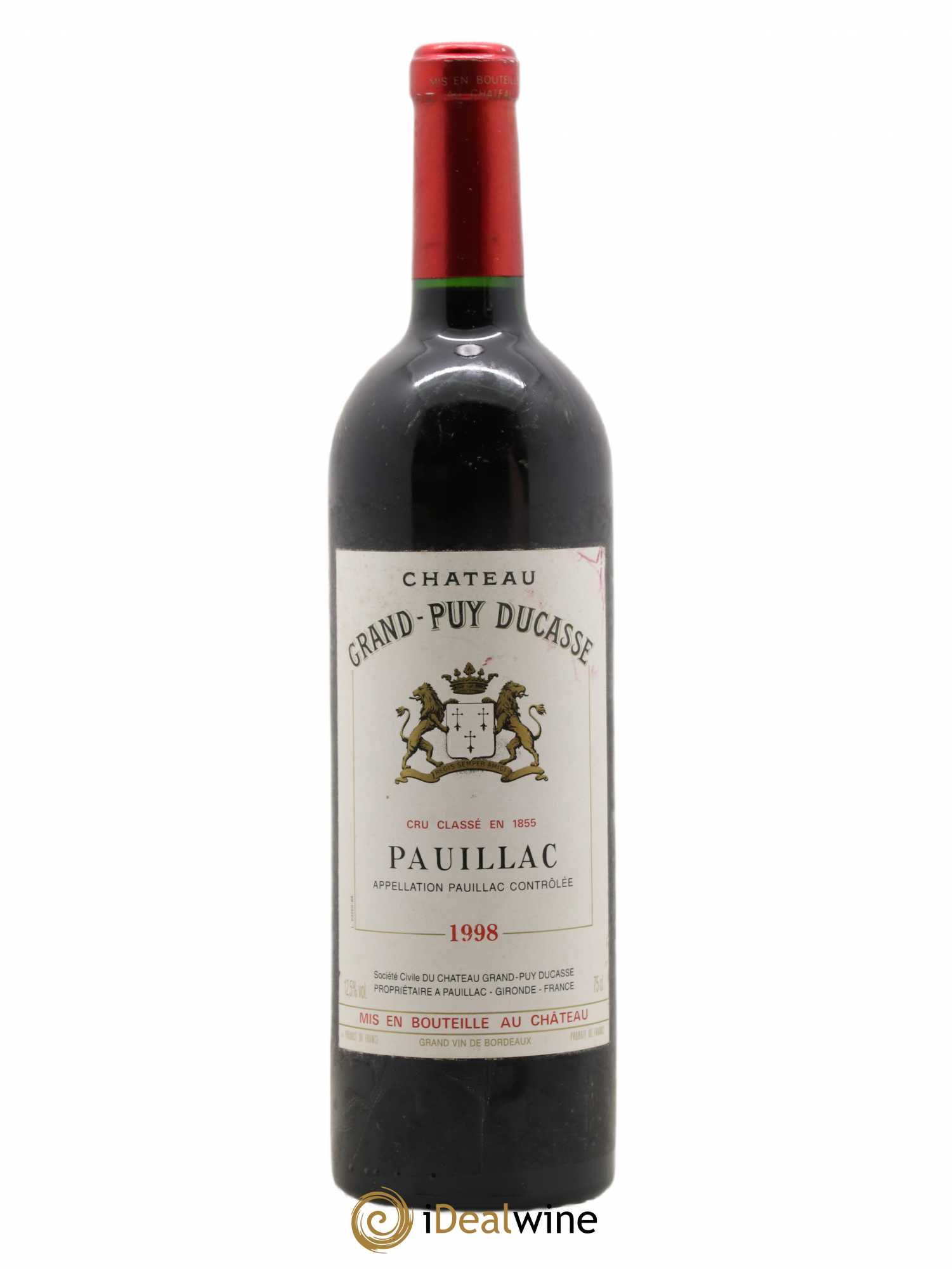 Château Grand Puy Ducasse 5ème Grand Cru Classé 1998 - Lot de 1 bouteille - 0