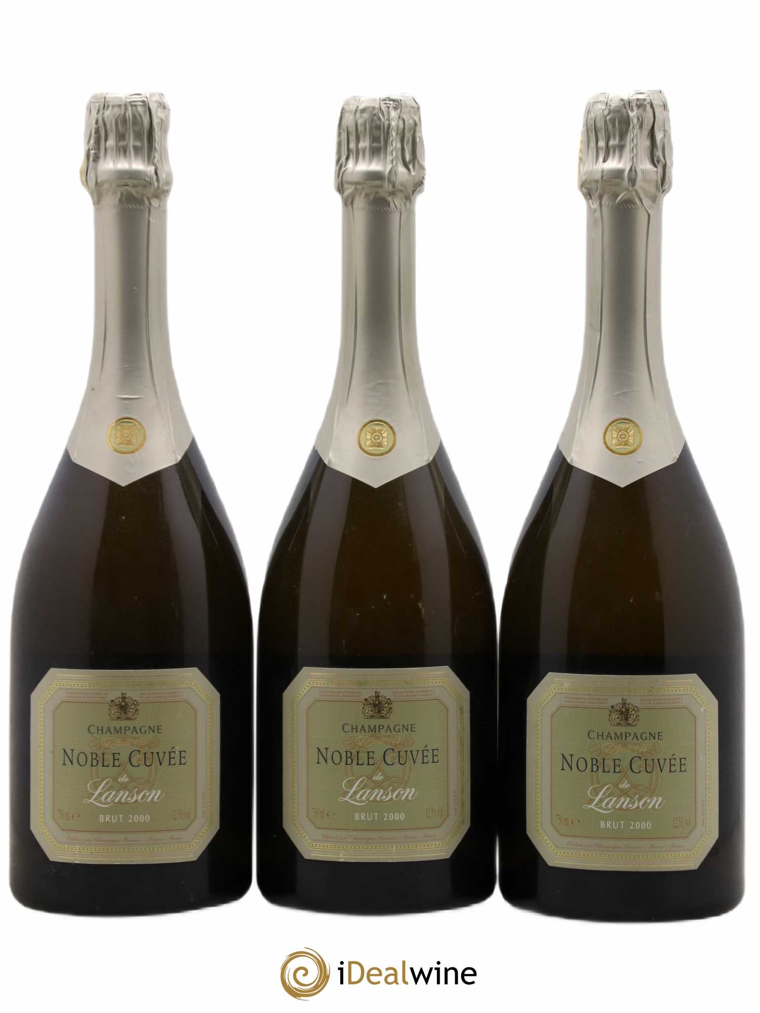 Champagne Noble Cuvée Lanson 2000 - Lot de 3 bouteilles - 0