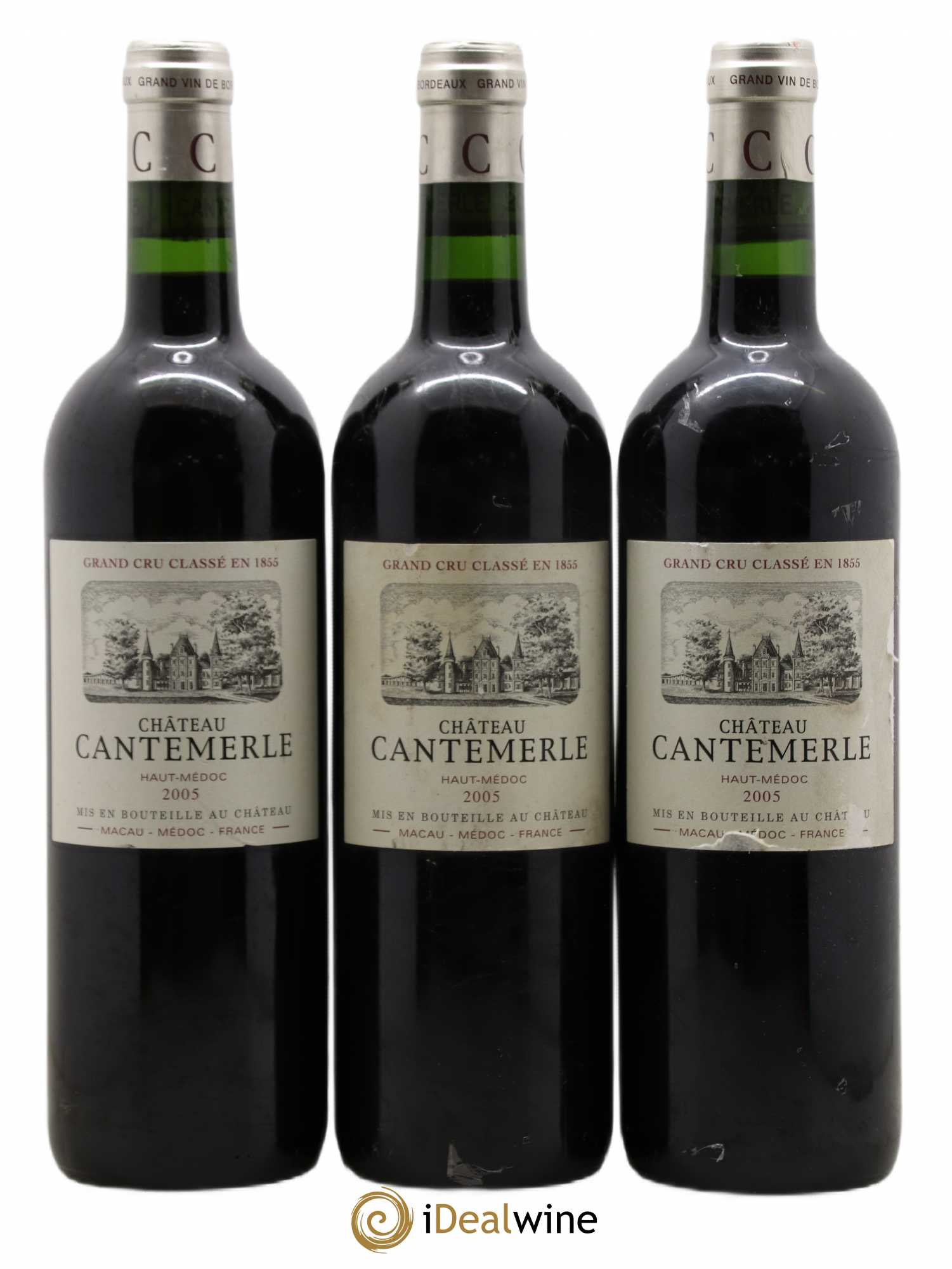 Château Cantemerle 5ème Grand Cru Classé 2005 - Lot de 3 bouteilles - 0