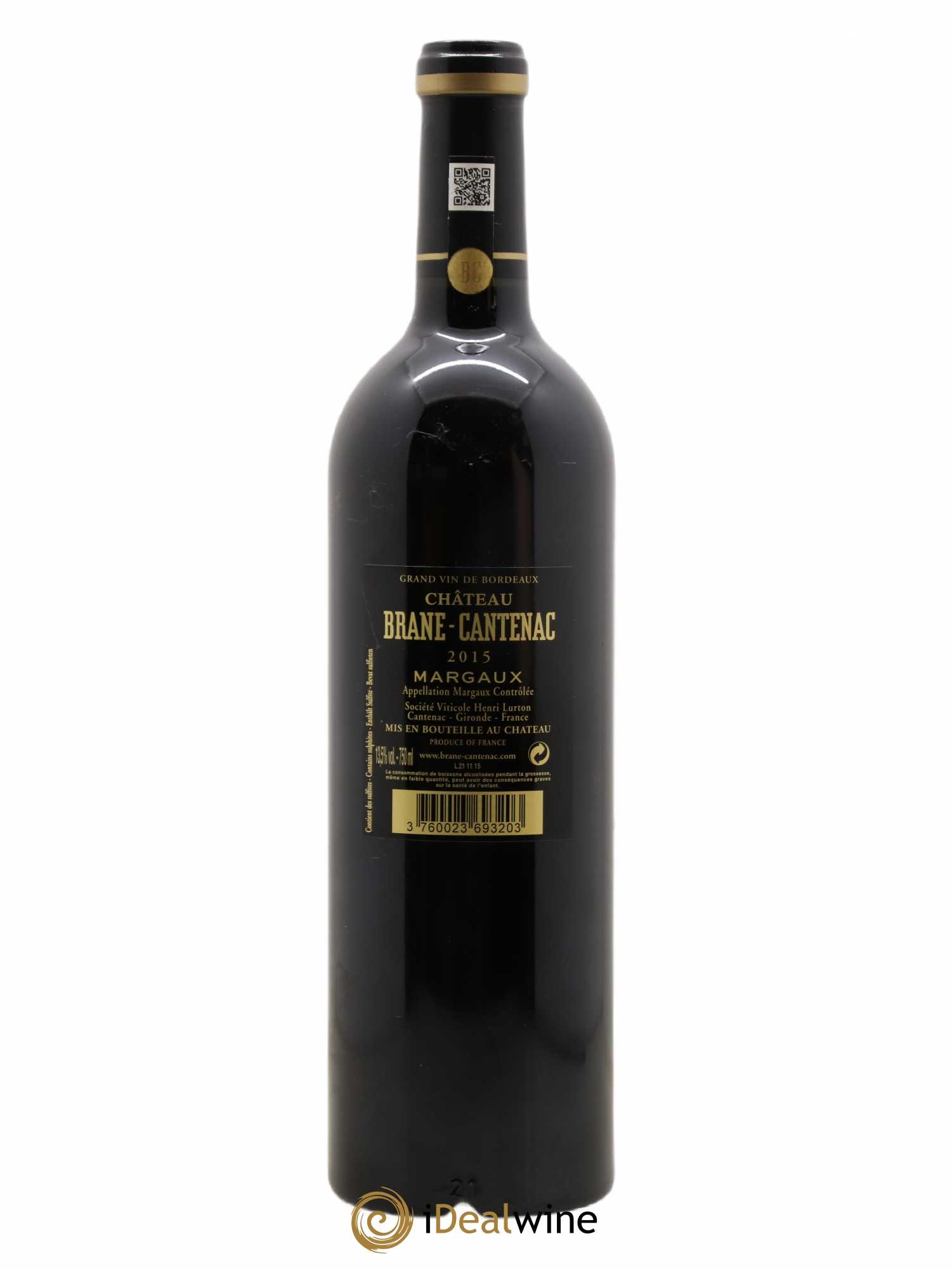 Château Brane Cantenac 2ème Grand Cru Classé 2015 - Lot de 1 bouteille - 1