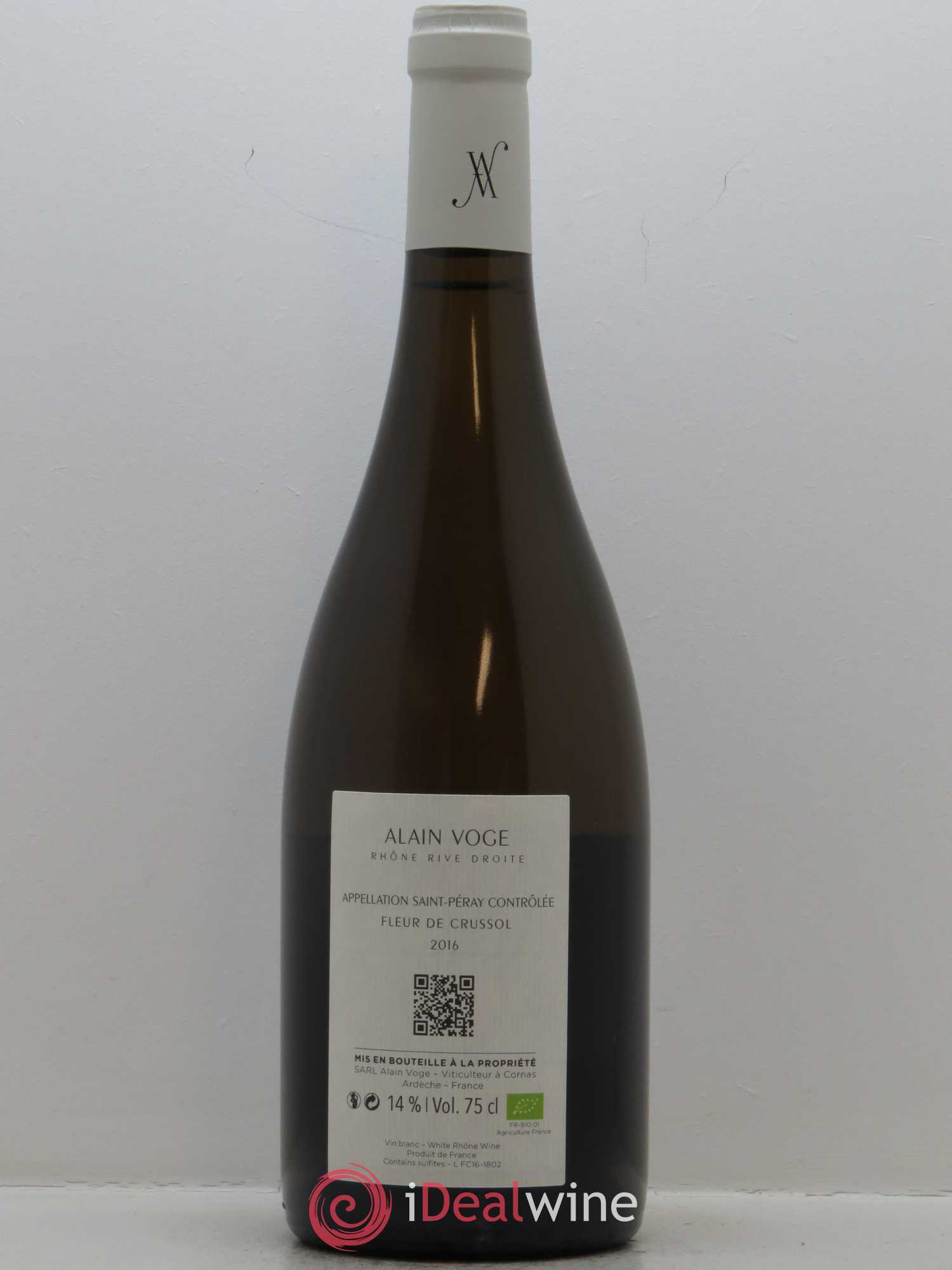 Saint-Péray Fleur de Crussol  Alain Voge (Domaine) 2016 - Lot de 1 bouteille - 1