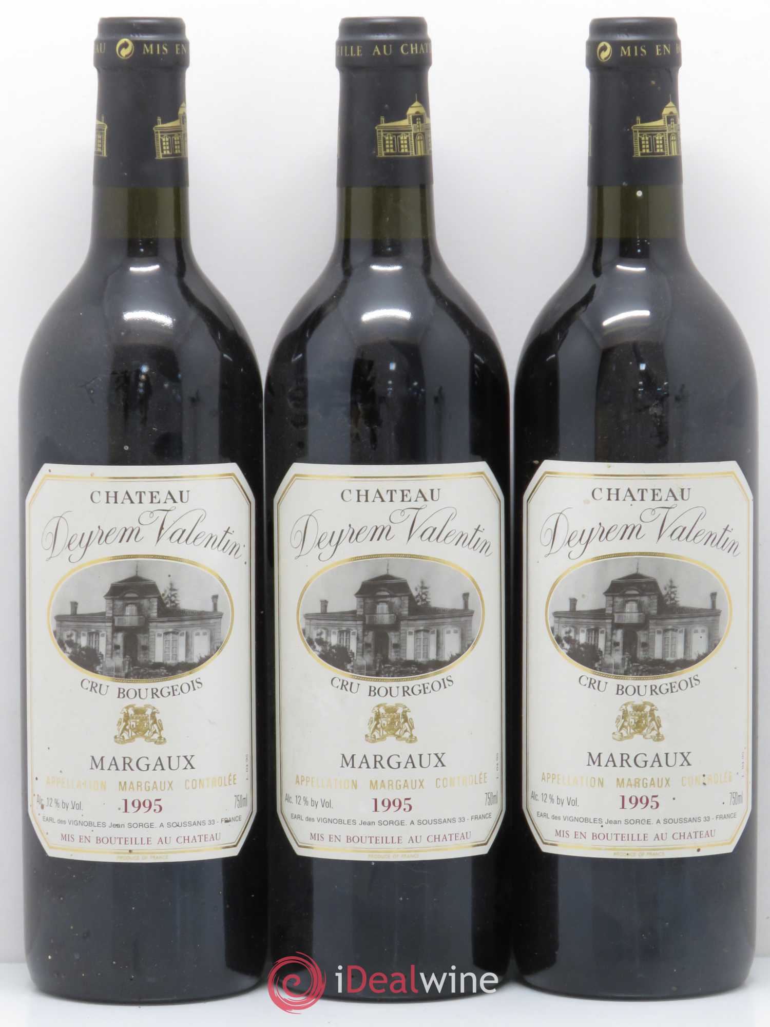 Château Deyrem Valentin Cru Bourgeois 1995 - Lotto di 5 bottiglie - 1