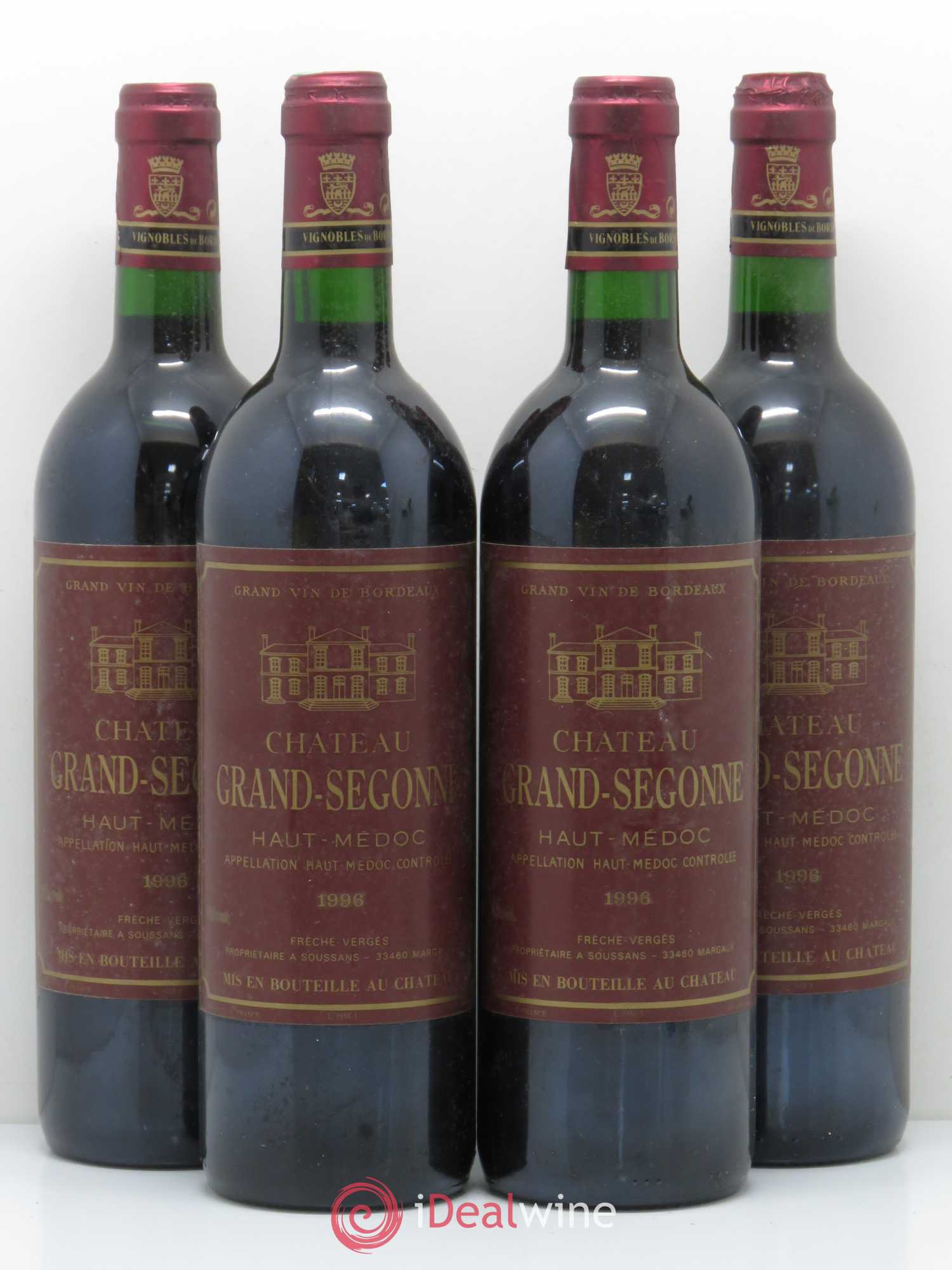 Bordeaux Château Grand Segonnes 1996 - Posten von 4 Flaschen - 0