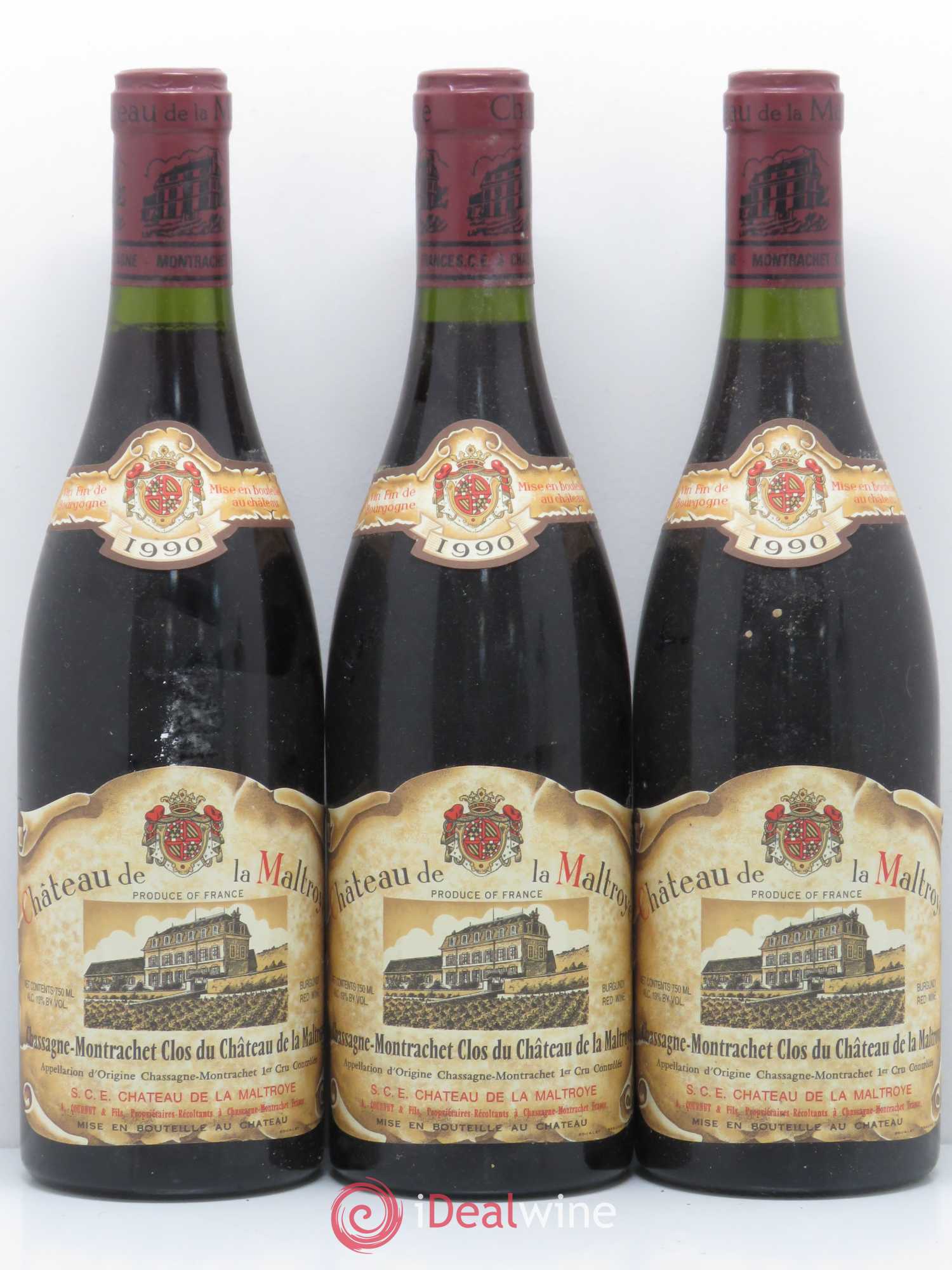 Chassagne-Montrachet 1er Cru Clos du Chateau de la Maltroye Monopole Chateau de la Maltroye 1990 - Lotto di 6 bottiglie - 2
