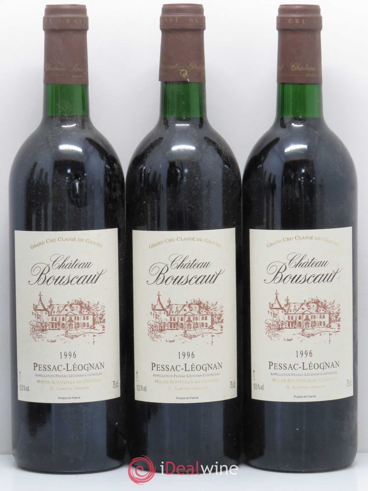 Château Bouscaut Cru Classé de Graves 1996 - Lot of 6 bottles - 1