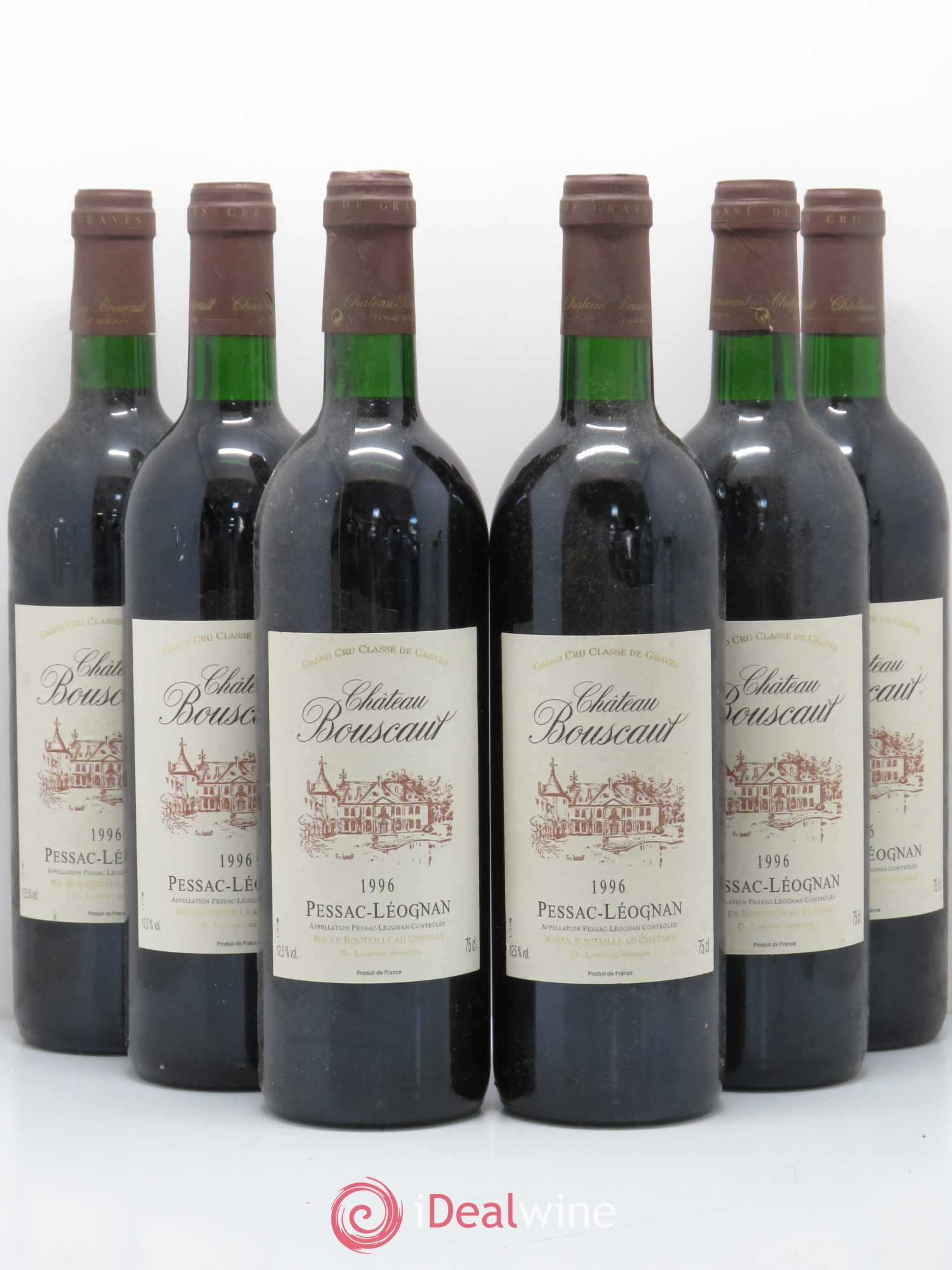 Château Bouscaut Cru Classé de Graves 1996 - Lot of 6 bottles - 0