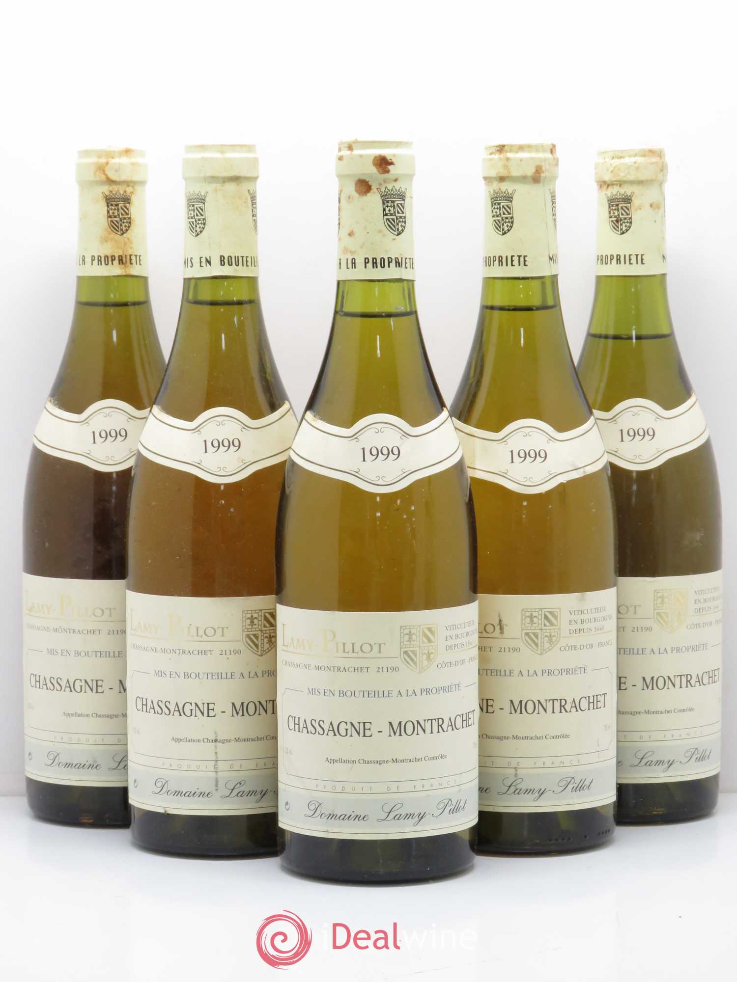 Chassagne-Montrachet Domaine Lamy Pillot 1999 - Lot de 5 bouteilles - 0