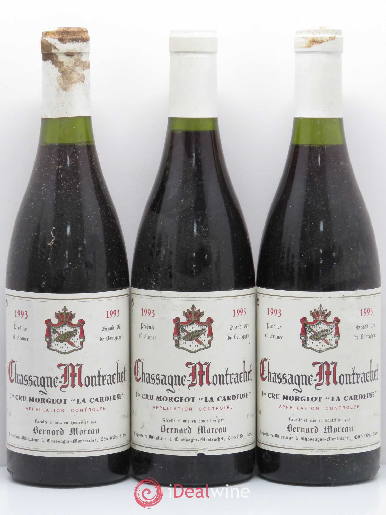 Chassagne-Montrachet 1er Cru Morgeot La Cardeuse Domaine Bernard Moreau 1993 - Lotto di 6 bottiglie - 1