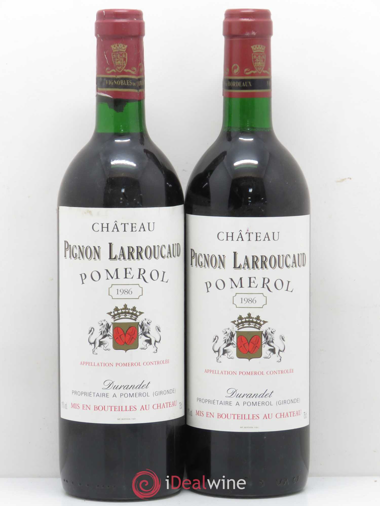 Pomerol Château Pignon Larroucaud 1986 - Posten von 2 Flaschen - 0