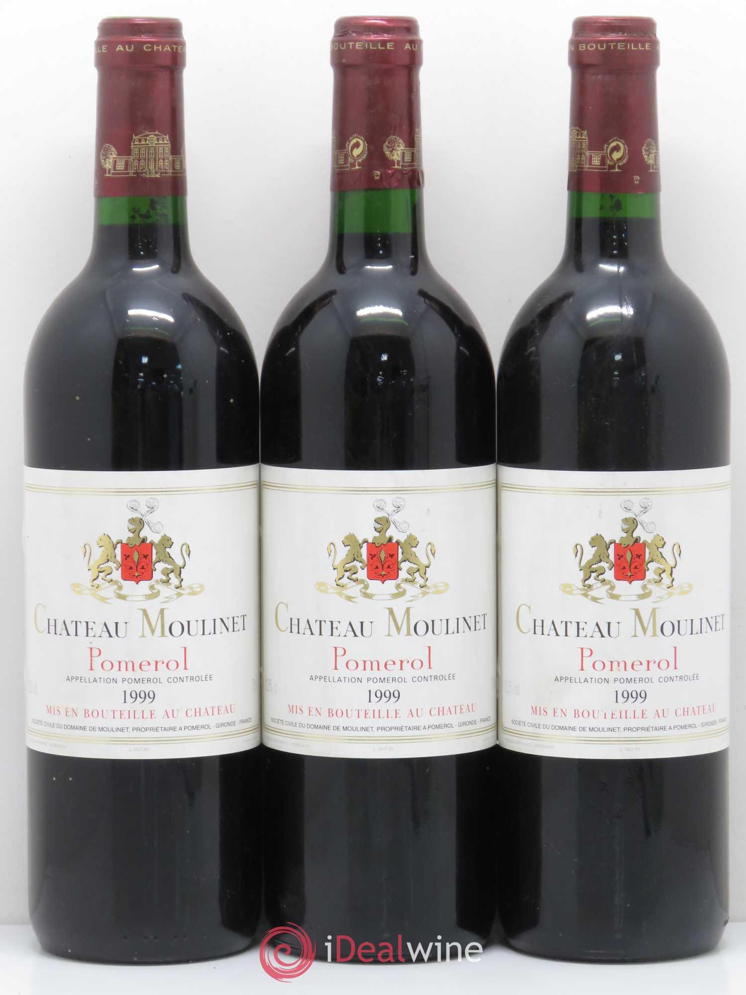 Château Moulinet 1999 - Lot de 3 bouteilles - 0