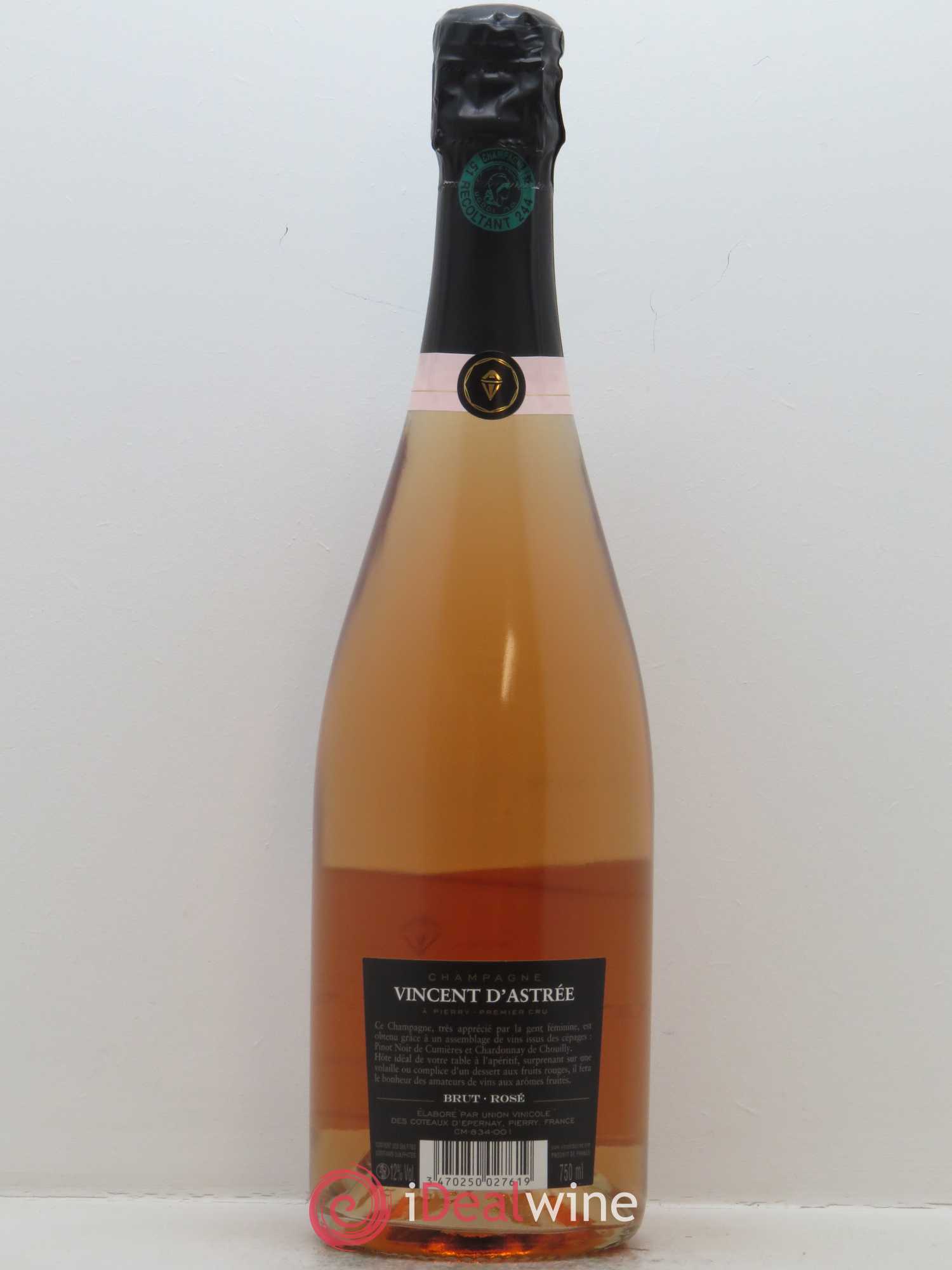 1er Cru Brut Vincent d'Astrée - Lotto di 1 bottiglia - 1