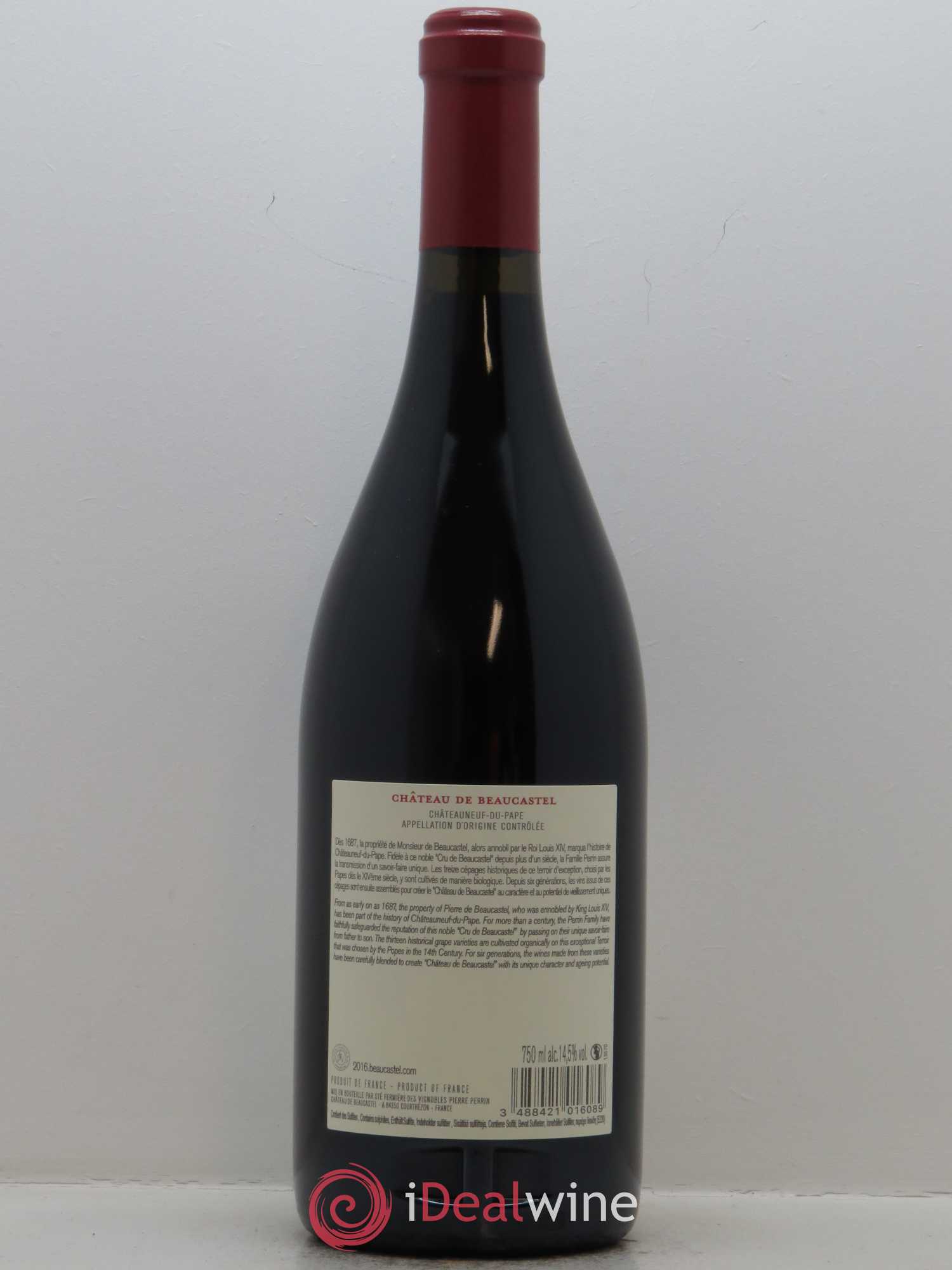 Châteauneuf-du-Pape Château de Beaucastel Famille Perrin 2016 - Lot de 1 bouteille - 1