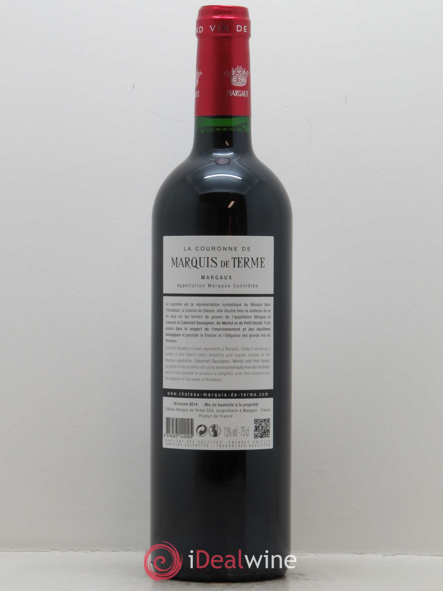Château La Couronne de Marquis de Terme Grand Cru Classé 2014 - Lot of 1 bottle - 1