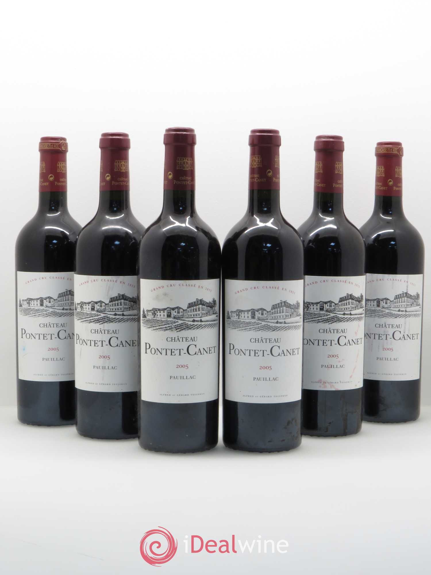 Château Pontet Canet 5ème Grand Cru Classé 2005 - Lot de 6 bouteilles - 0