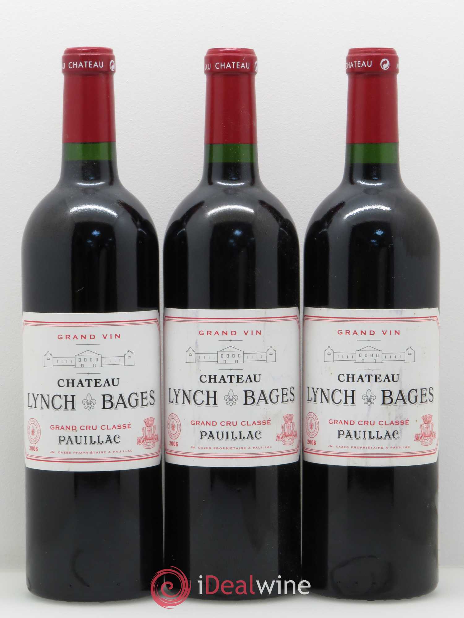Château Lynch Bages 5ème Grand Cru Classé 2006 - Lot de 3 bouteilles - 0