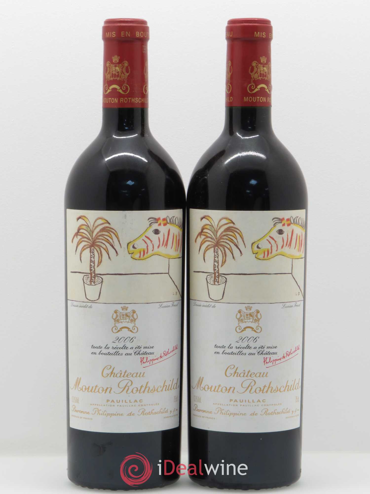 Château Mouton Rothschild 1er Grand Cru Classé 2006 - Lot de 2 bouteilles - 0