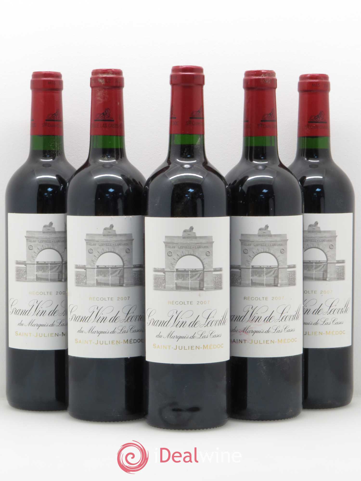 Château Léoville Las Cases 2ème Grand Cru Classé 2007 - Lot de 5 bouteilles - 0