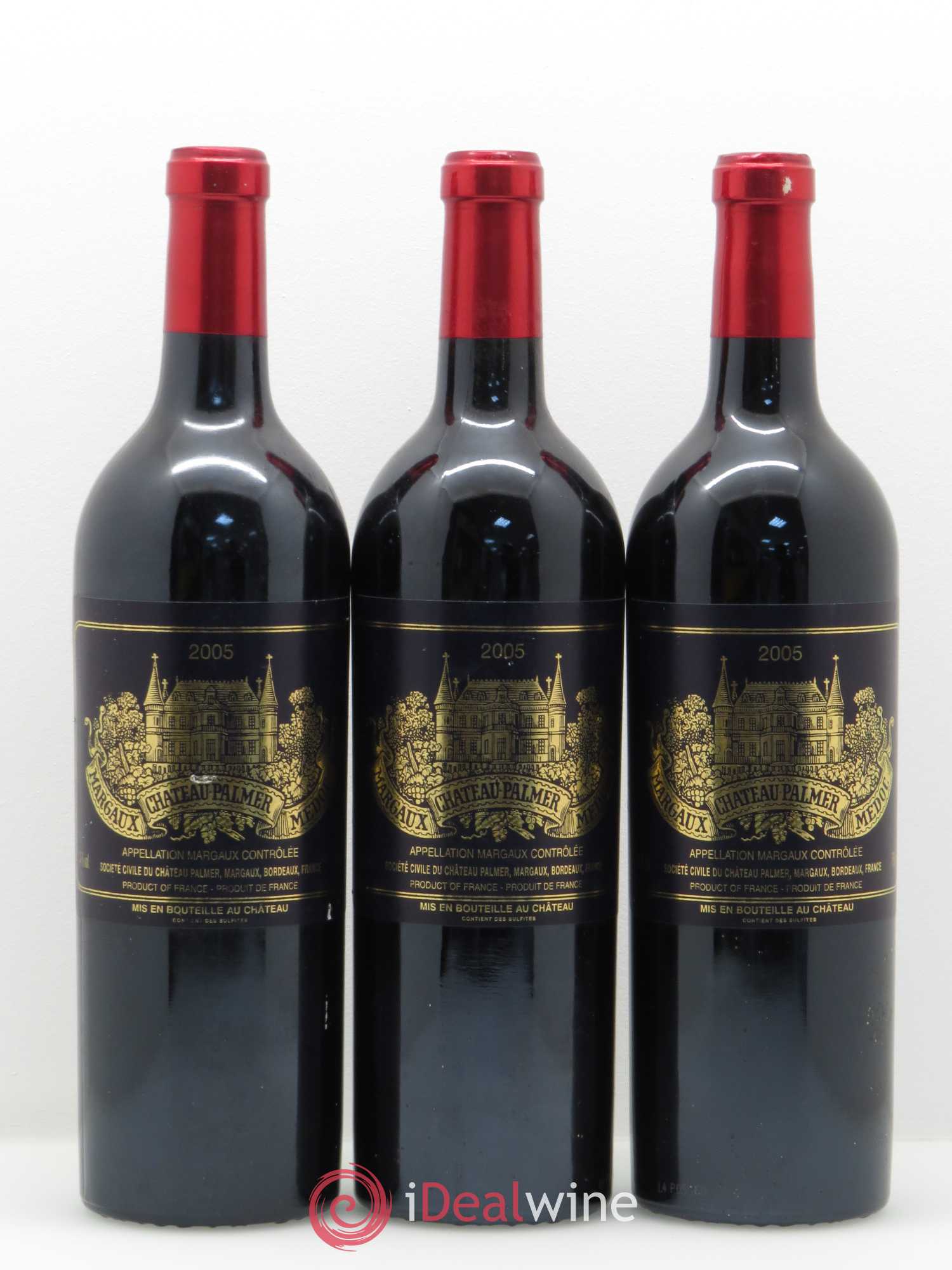 Château Palmer 3ème Grand Cru Classé 2005 - Lot de 3 bouteilles - 0