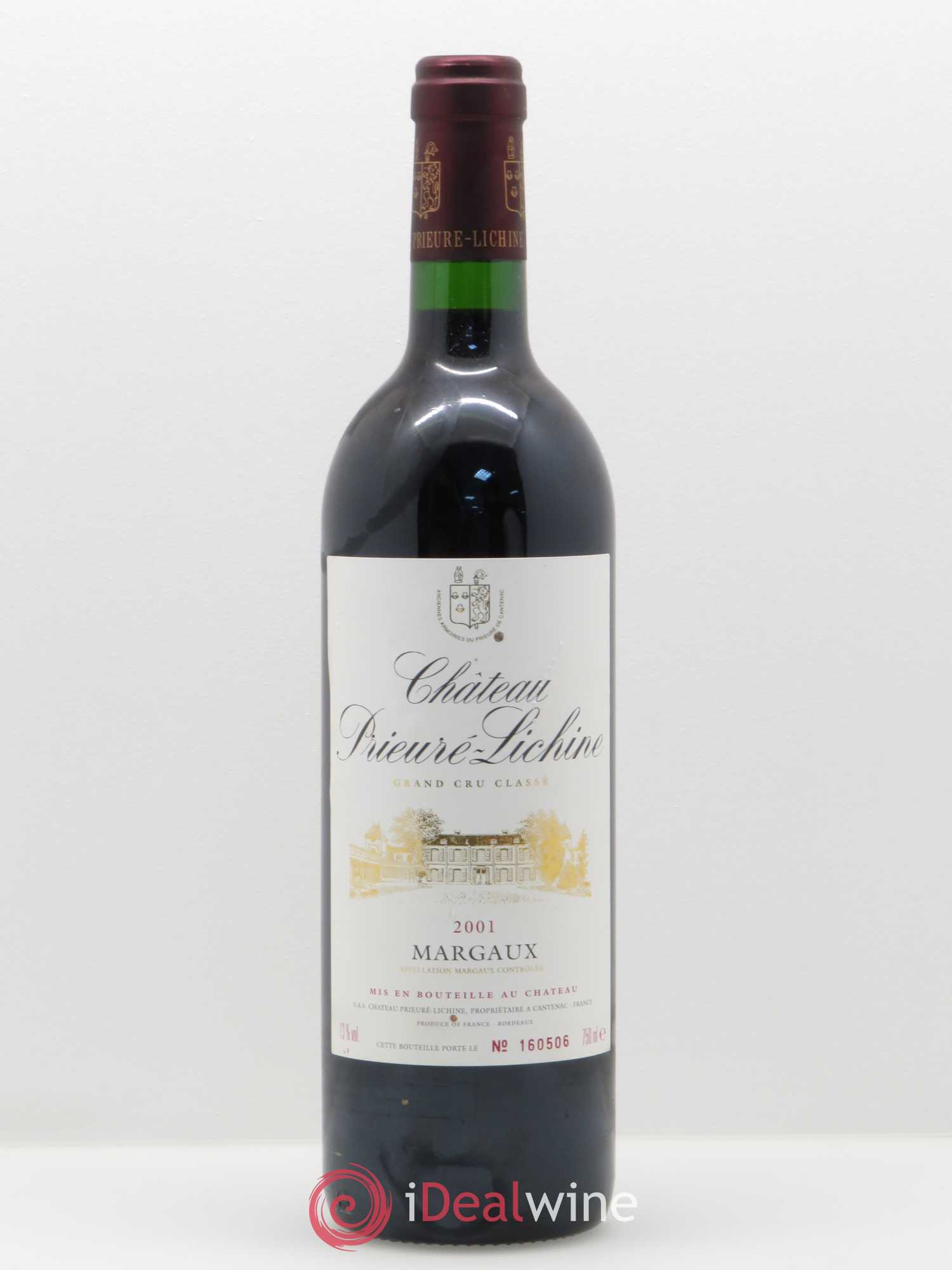 Château Prieuré Lichine 4ème Grand Cru Classé 2001 - Lot de 1 bouteille - 0